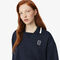 lacoste oversized polo collar pique sweatshirt