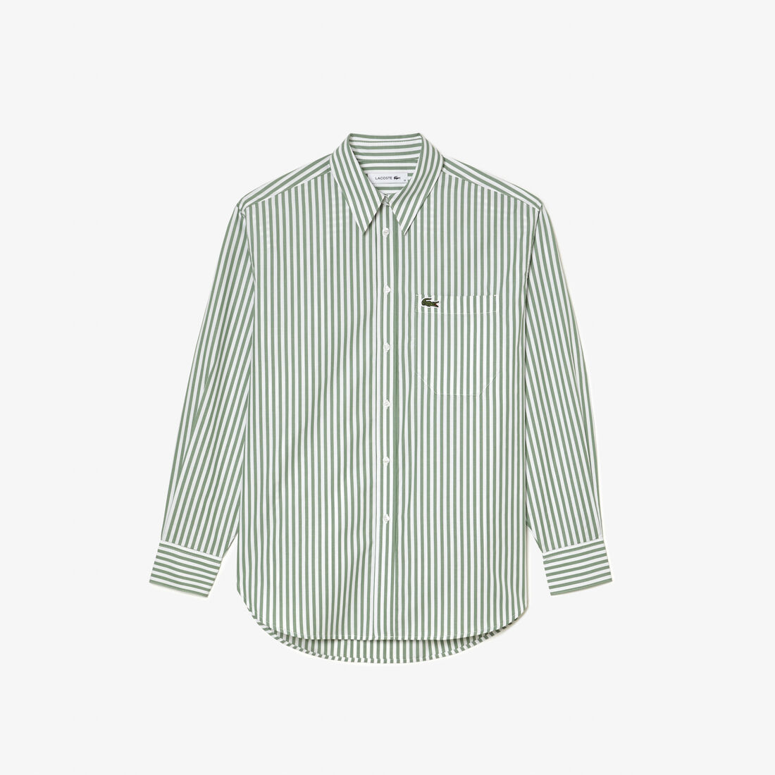 Women's Lacoste Striped Cotton Poplin Shirt Women's Lacoste Striped Cotton Poplin Shirt