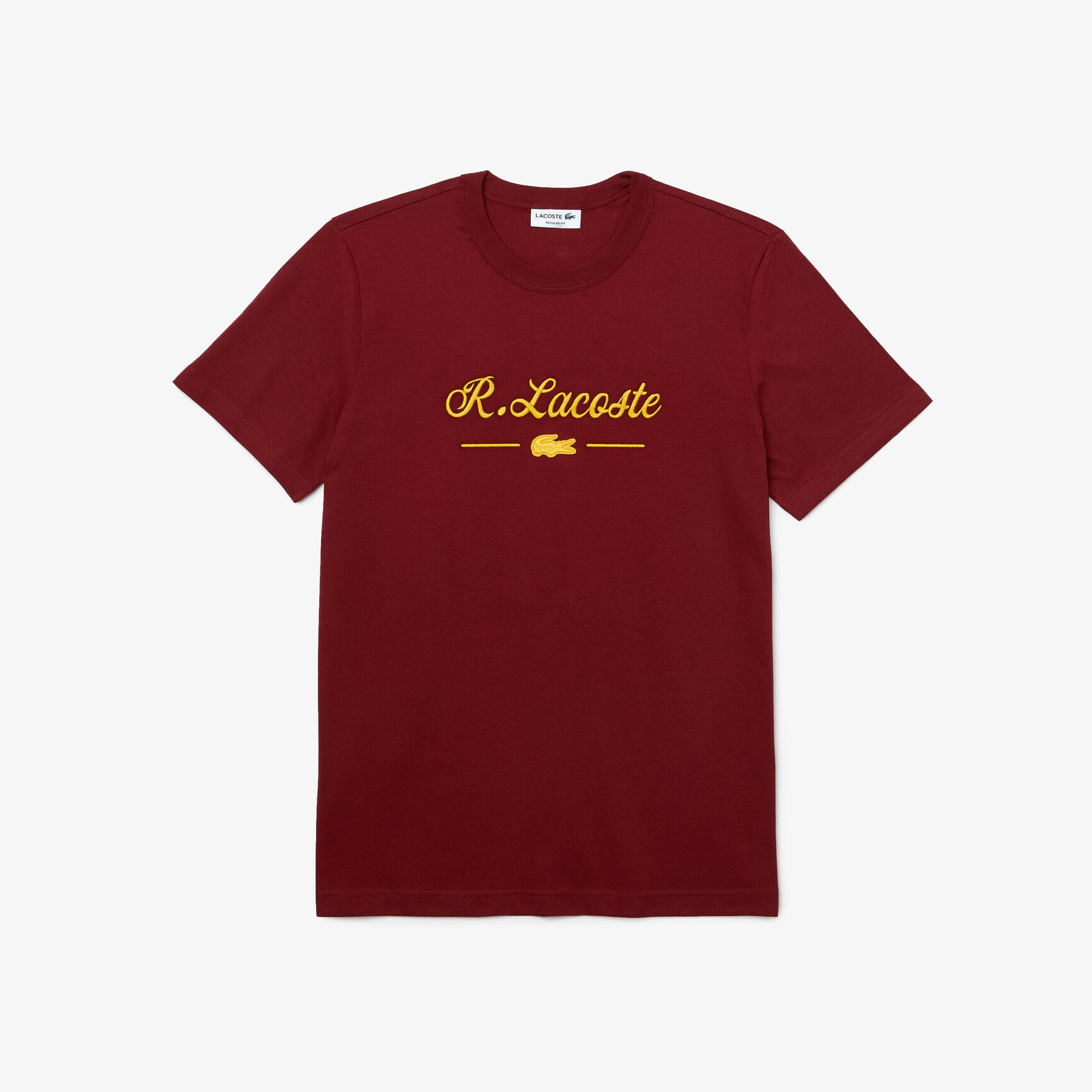 Men's Crew Neck Signature Embroidery Cotton T-shirt