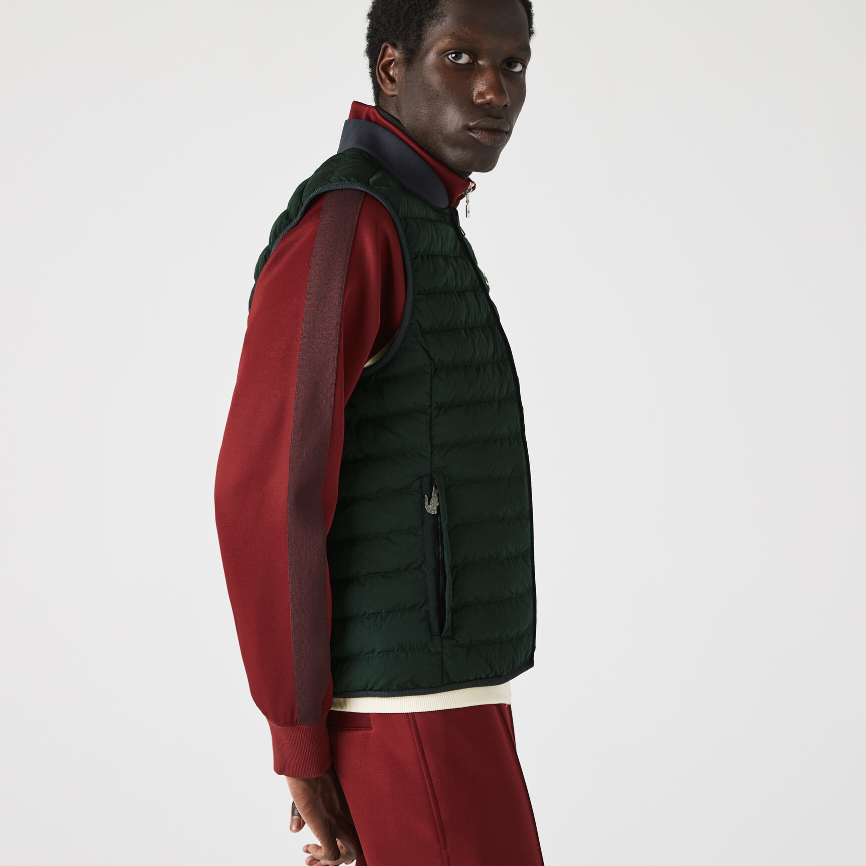 جاكيت منفوخ قابل للطي بقماش خفيف الوزن مقاوم للماء للرجال