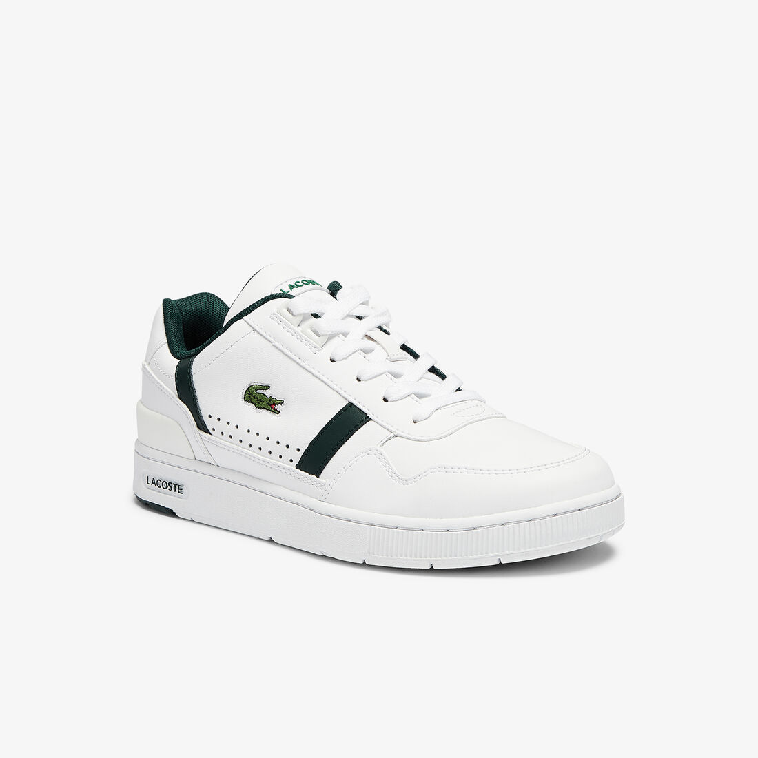 Women's T-Clip Leather and Synthetic Perforated Trainers