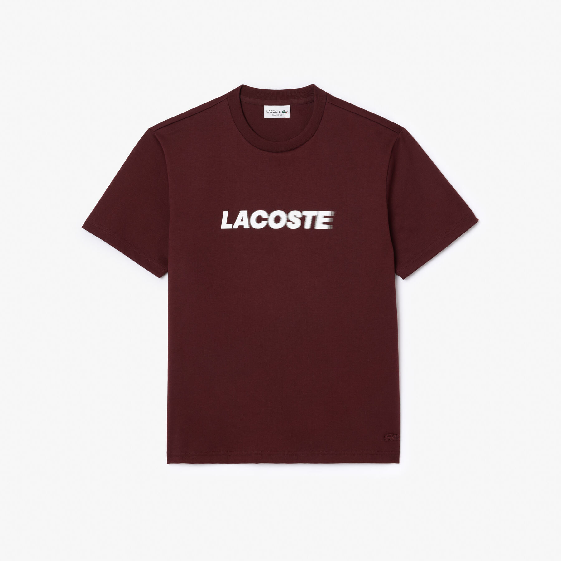 lacoste classic fit heavy cotton logo t shirt