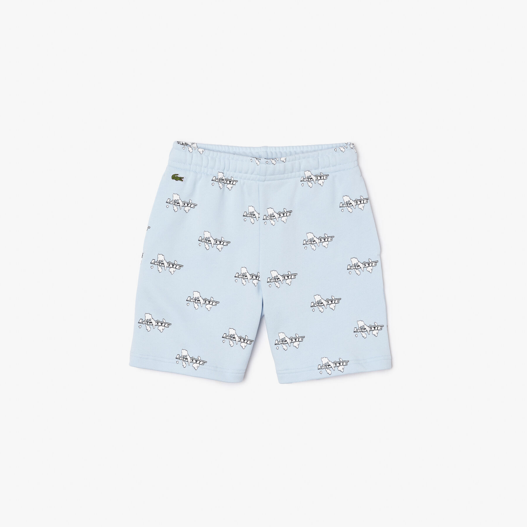 Boys' Lacoste Shorts in Printed Organic Cotton Flannel boys lacoste shorts in printed organic cotton flannel