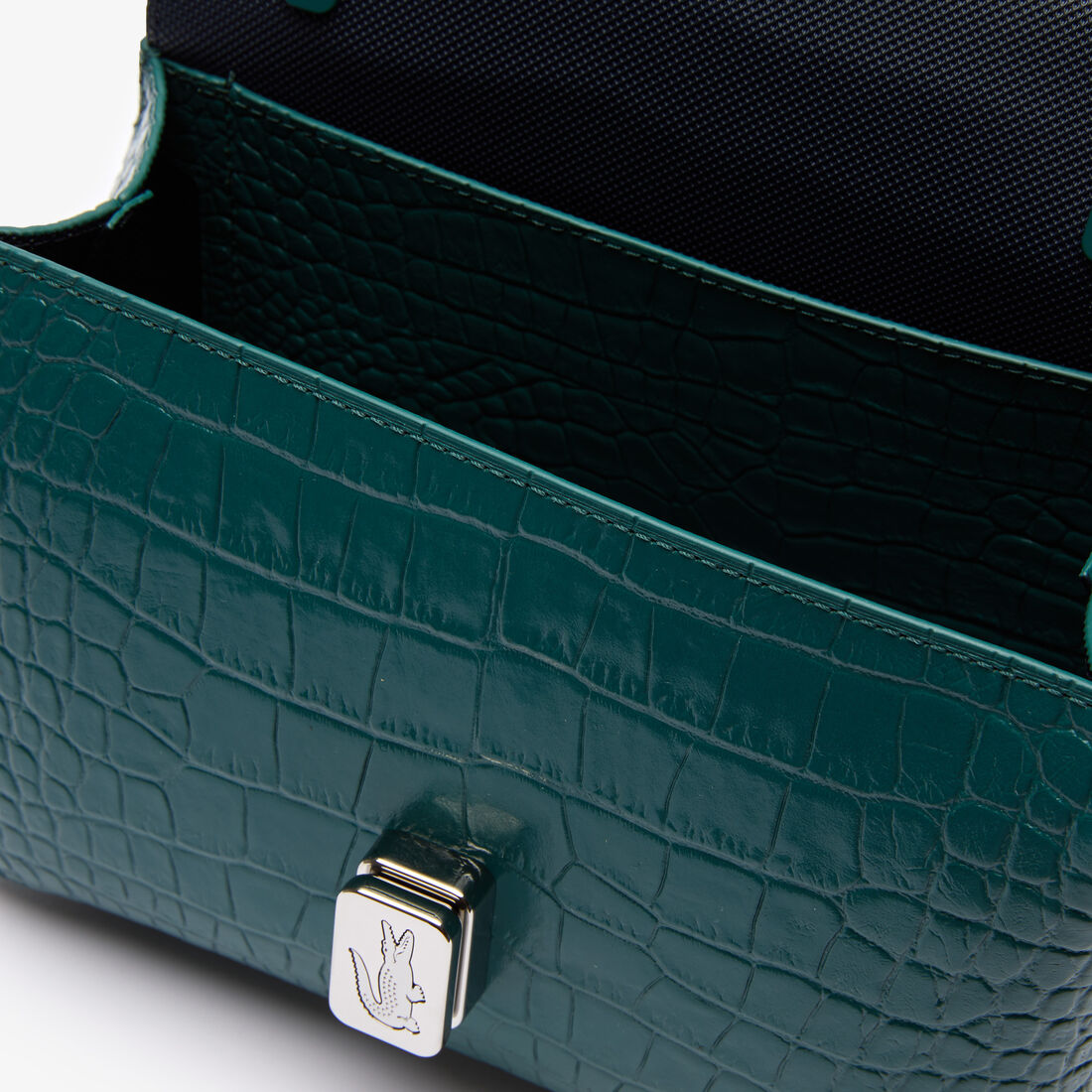 حقيبة يد أميليا جلد منقوش بمشبك معدني للنساء حقيبة يد أميليا جلد منقوش بمشبك معدني للنساء