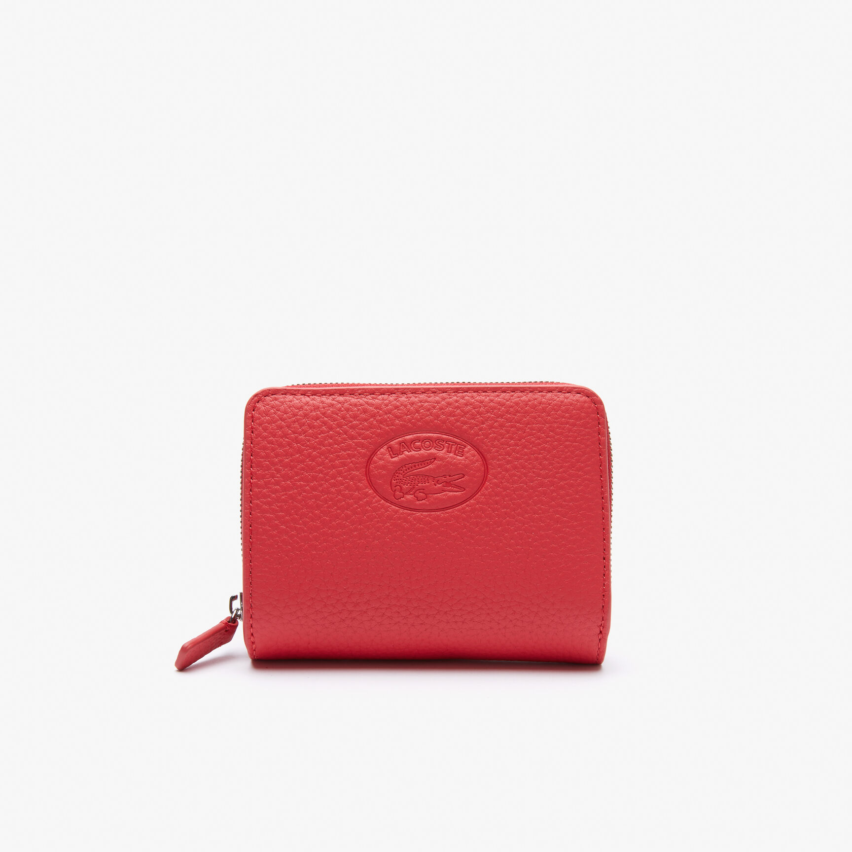 محفظة مربعة صغيرة جلد بارز بسحّاب للنساء مجموعة Croco Crew