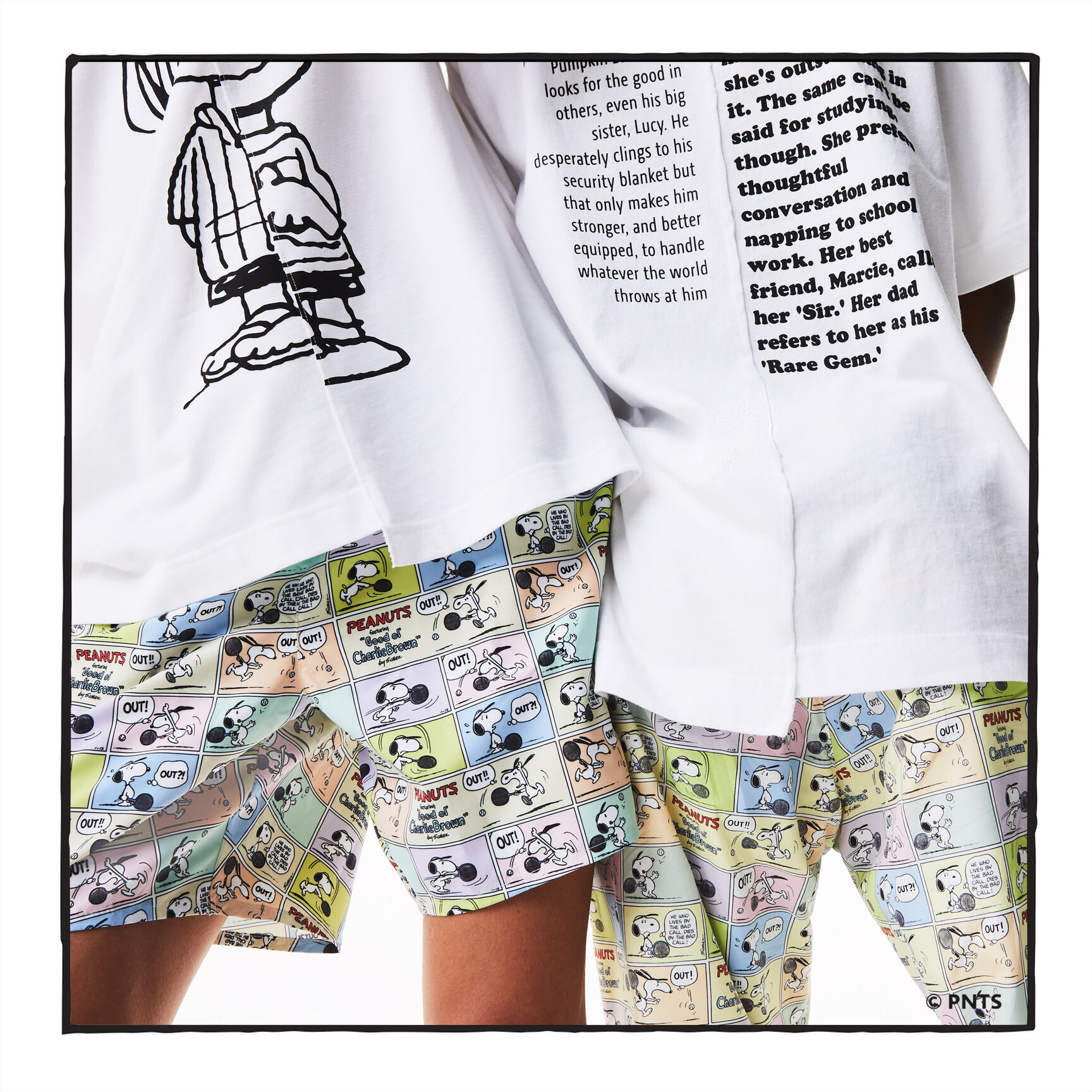 تيشيرت فضفاض مناسب للجنسين من مجموعة Lacoste L!VE x Peanuts