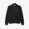 lacoste zip up high neck fleece sweatshirt