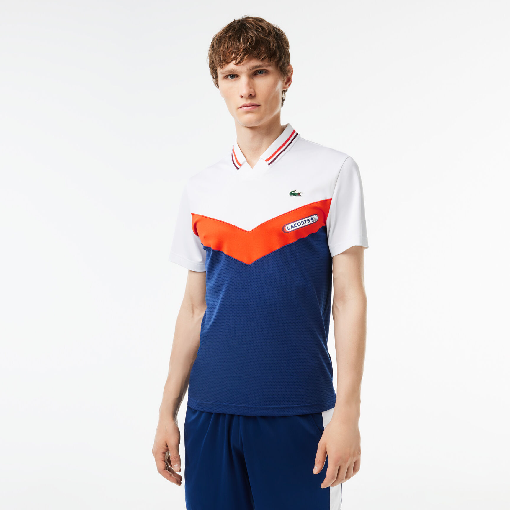 Slim Fit Lacoste Tennis x Daniil Medvedev Seamless Effect Polo Shirt