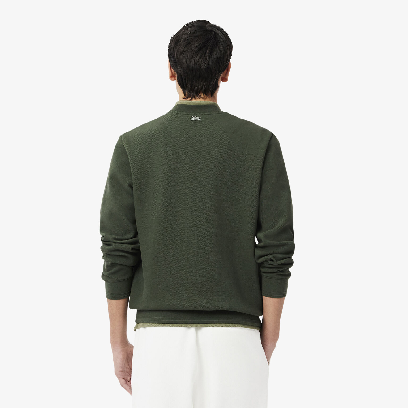 Embossed Logo Pique Sweatshirt