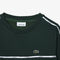 lacoste logo stripe fleece sweatshirt