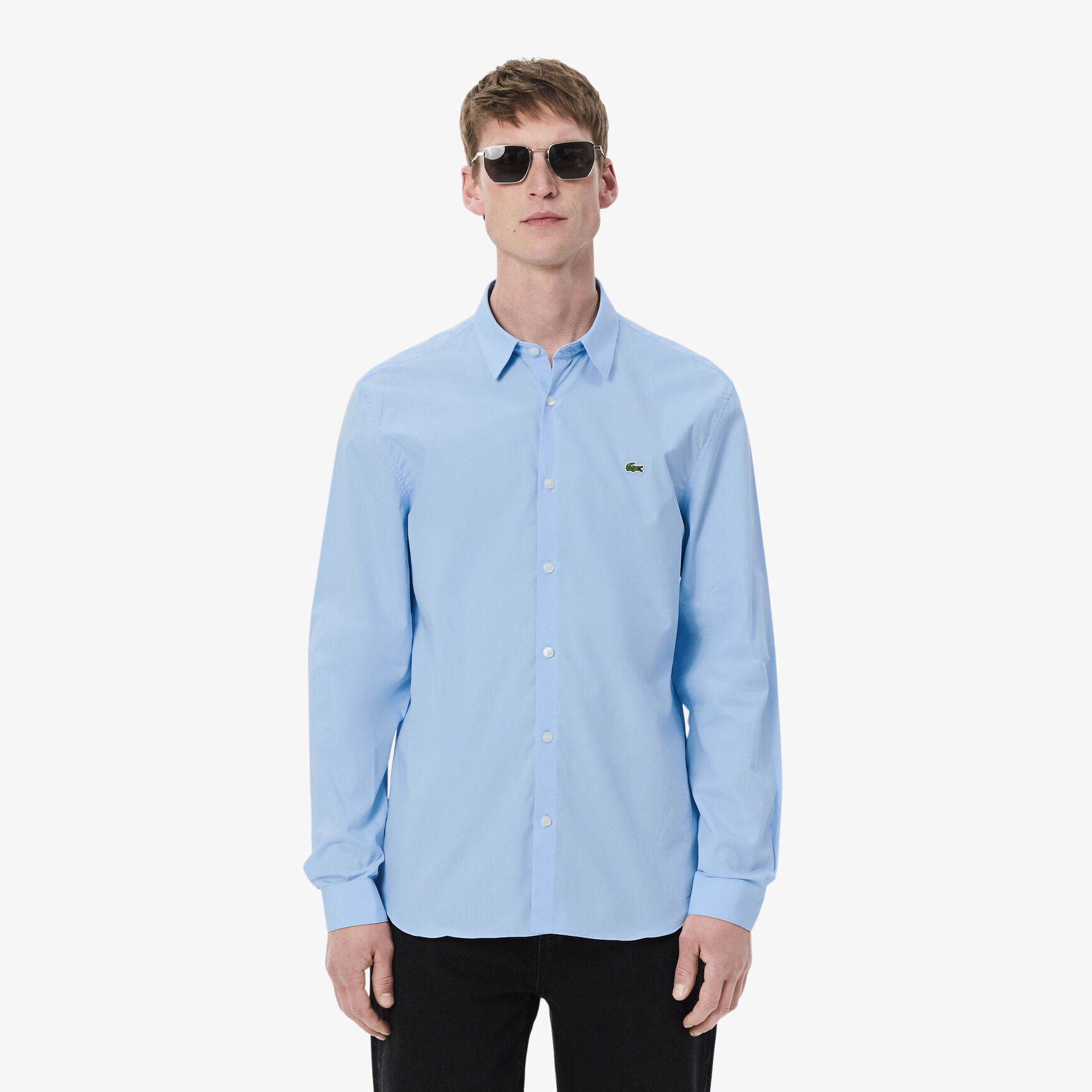 Slim Fit Stretch Cotton Poplin Shirt