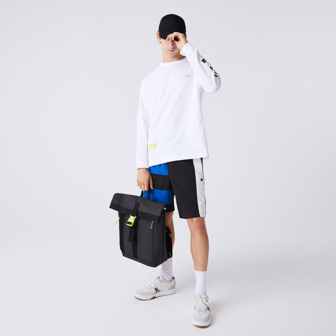 حقيبة ظهر لاكوست مقاومة للماء بطبعة شعار الماركة للرجال حقيبة ظهر لاكوست مقاومة للماء بطبعة شعار الماركة للرجال