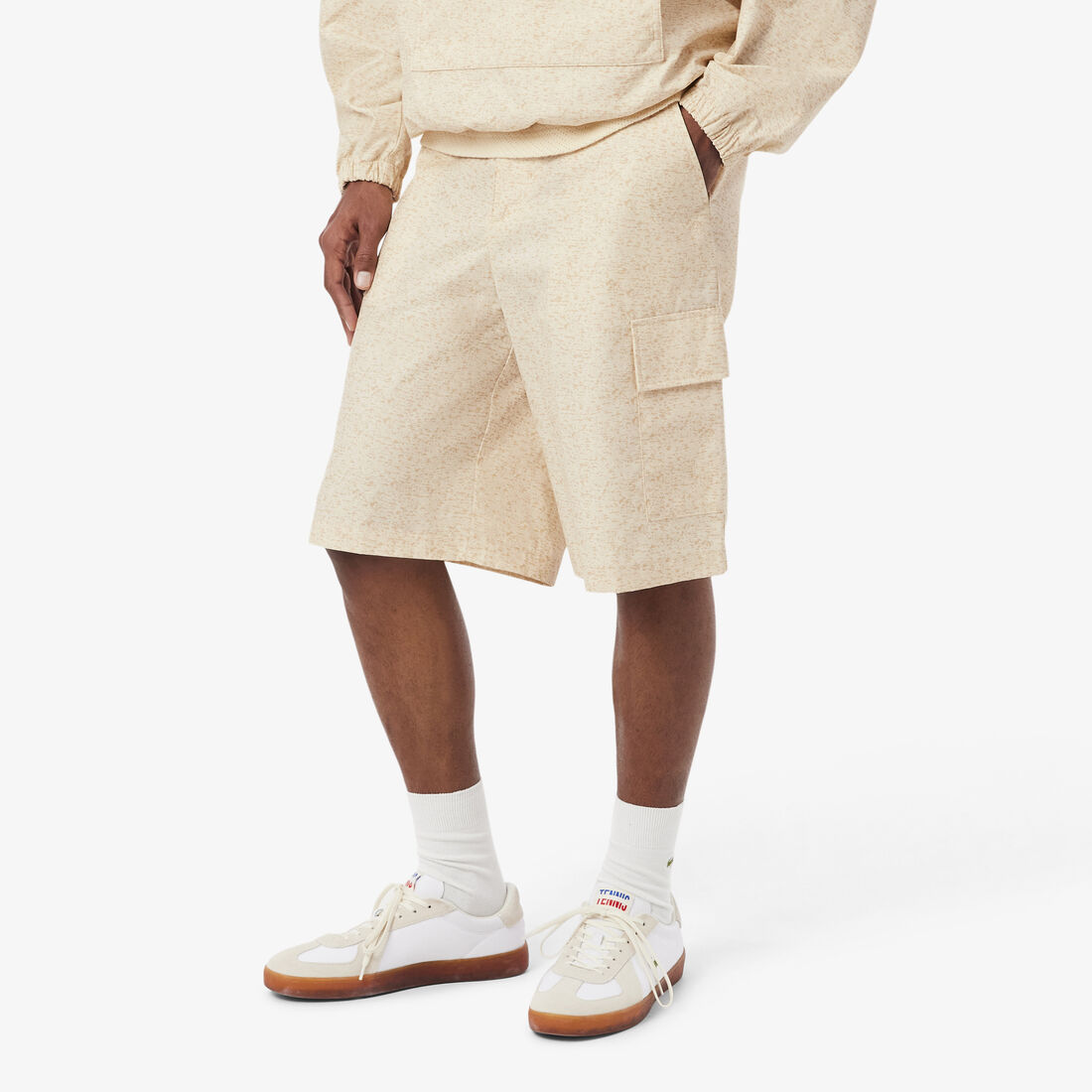 Straight Fit Printed Bermuda Cargo Shorts Straight Fit Printed Bermuda Cargo Shorts