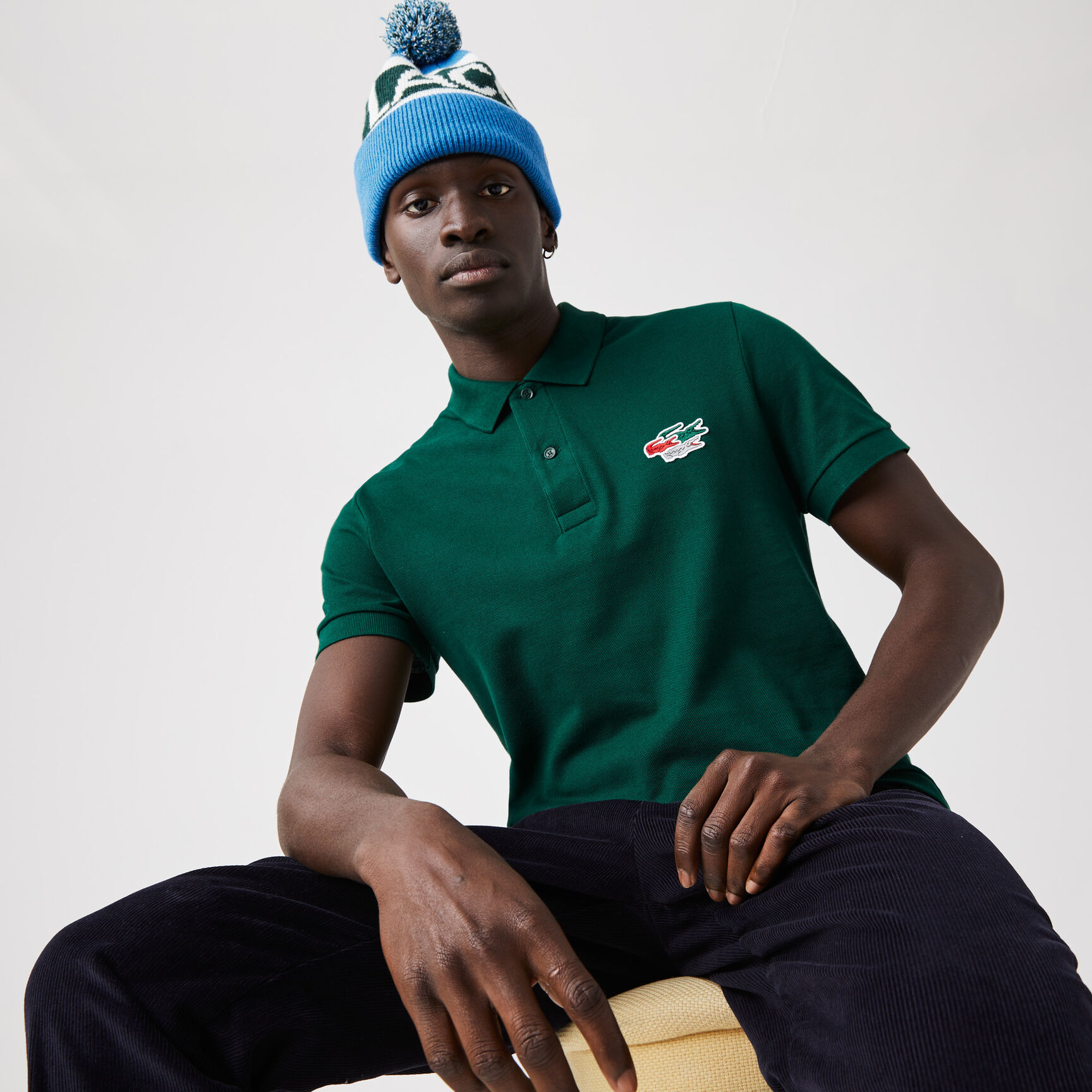 Men&rsquo;s Lacoste Regular Fit Crocodiles Organic Cotton Polo