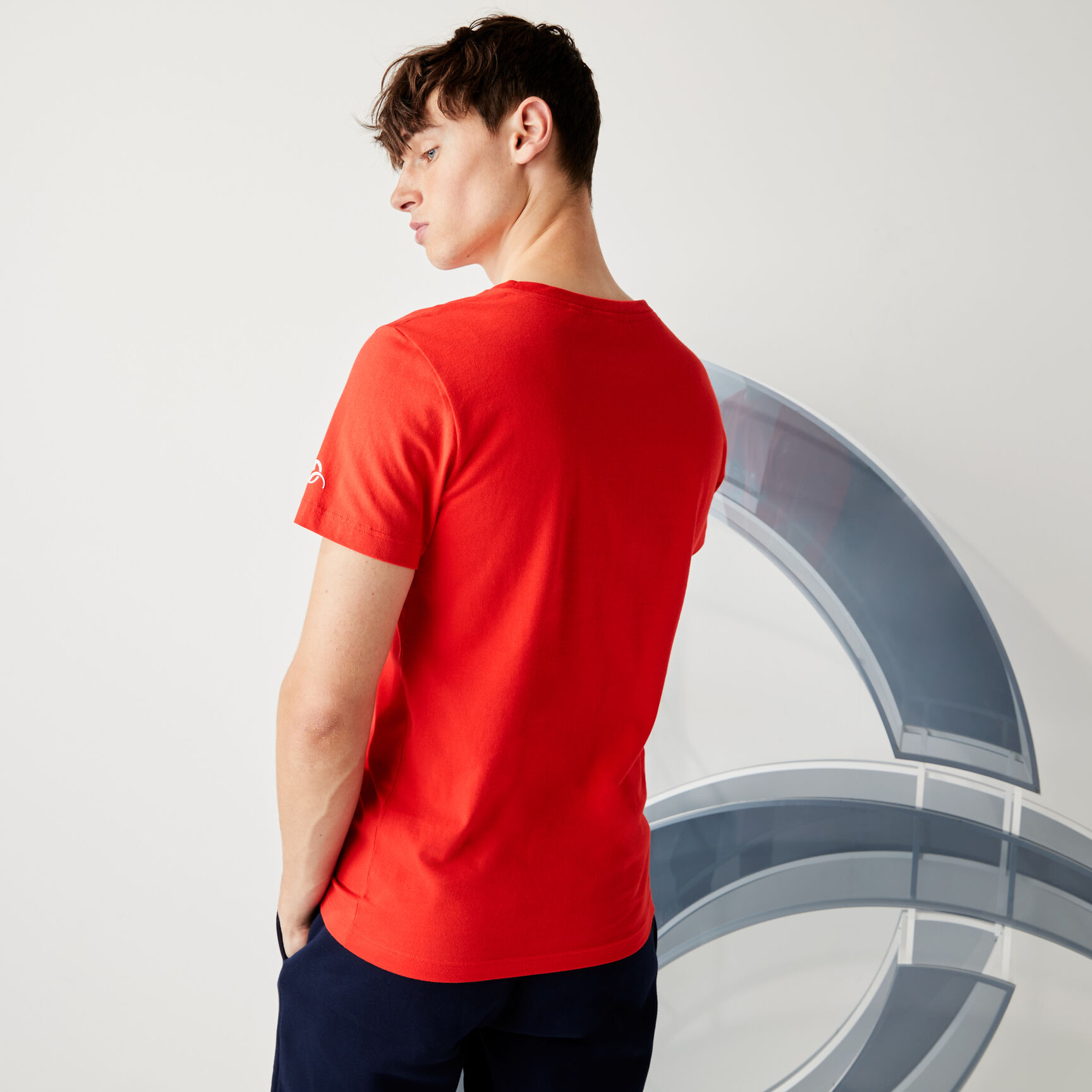 Men's Lacoste SPORT Collab Youssef SY Breathable Cotton T-shirt Men's Lacoste SPORT Collab Youssef SY Breathable Cotton T-shirt