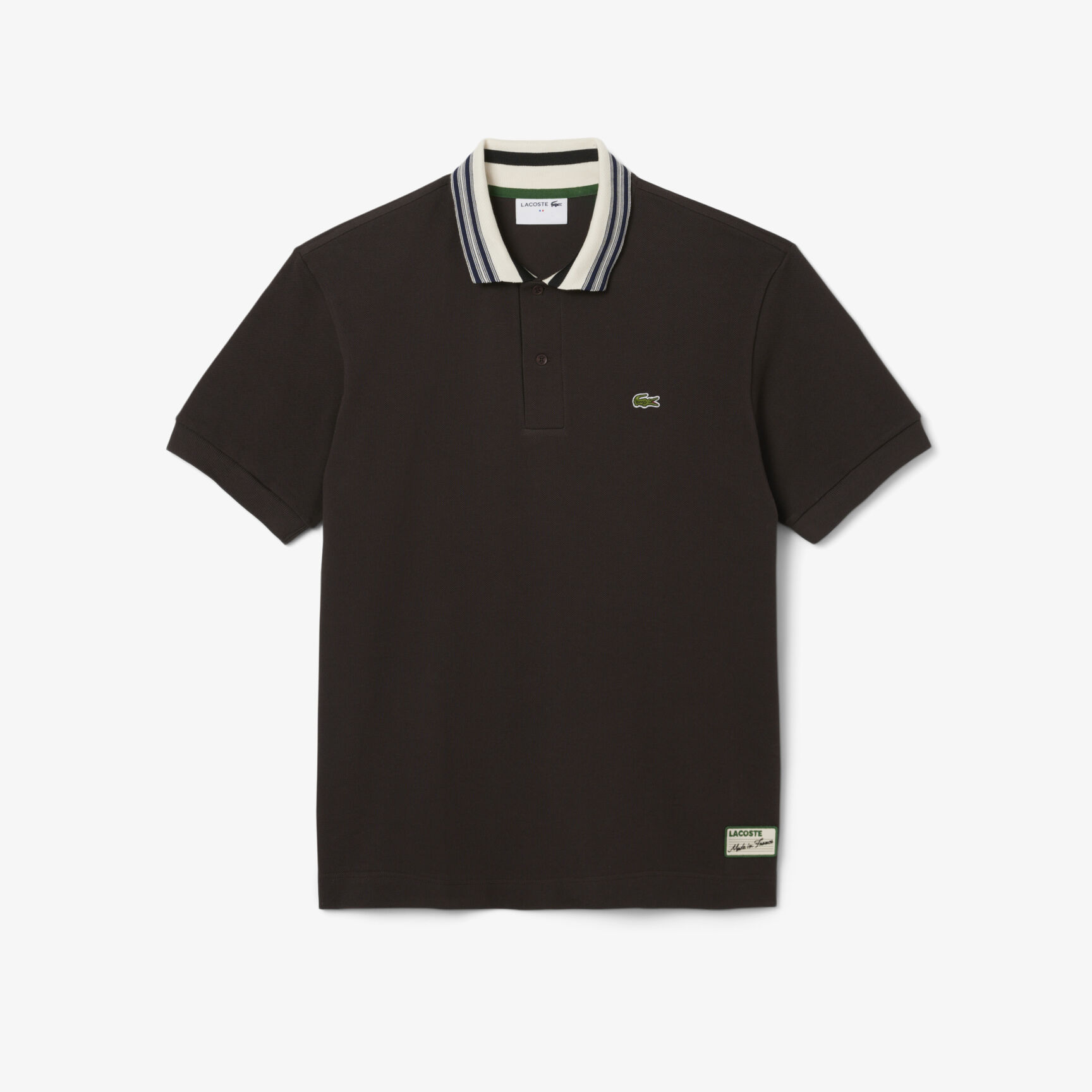 قميص بولو كلاسيكي مخطط من صنع فرنسي