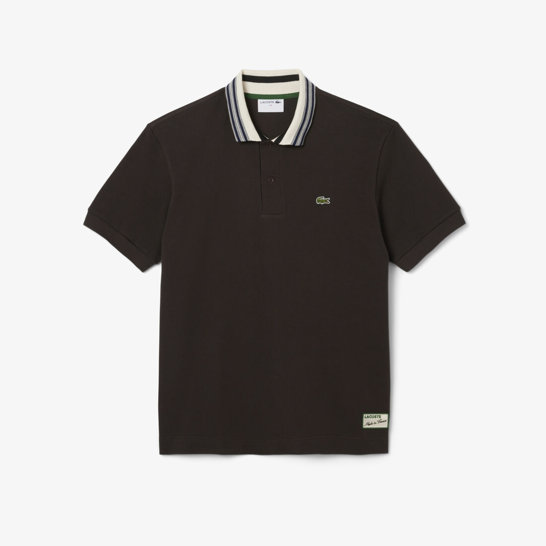 French Made Classic Fit Stripe Collar Polo Shirt French Made Classic Fit Stripe Collar Polo Shirt