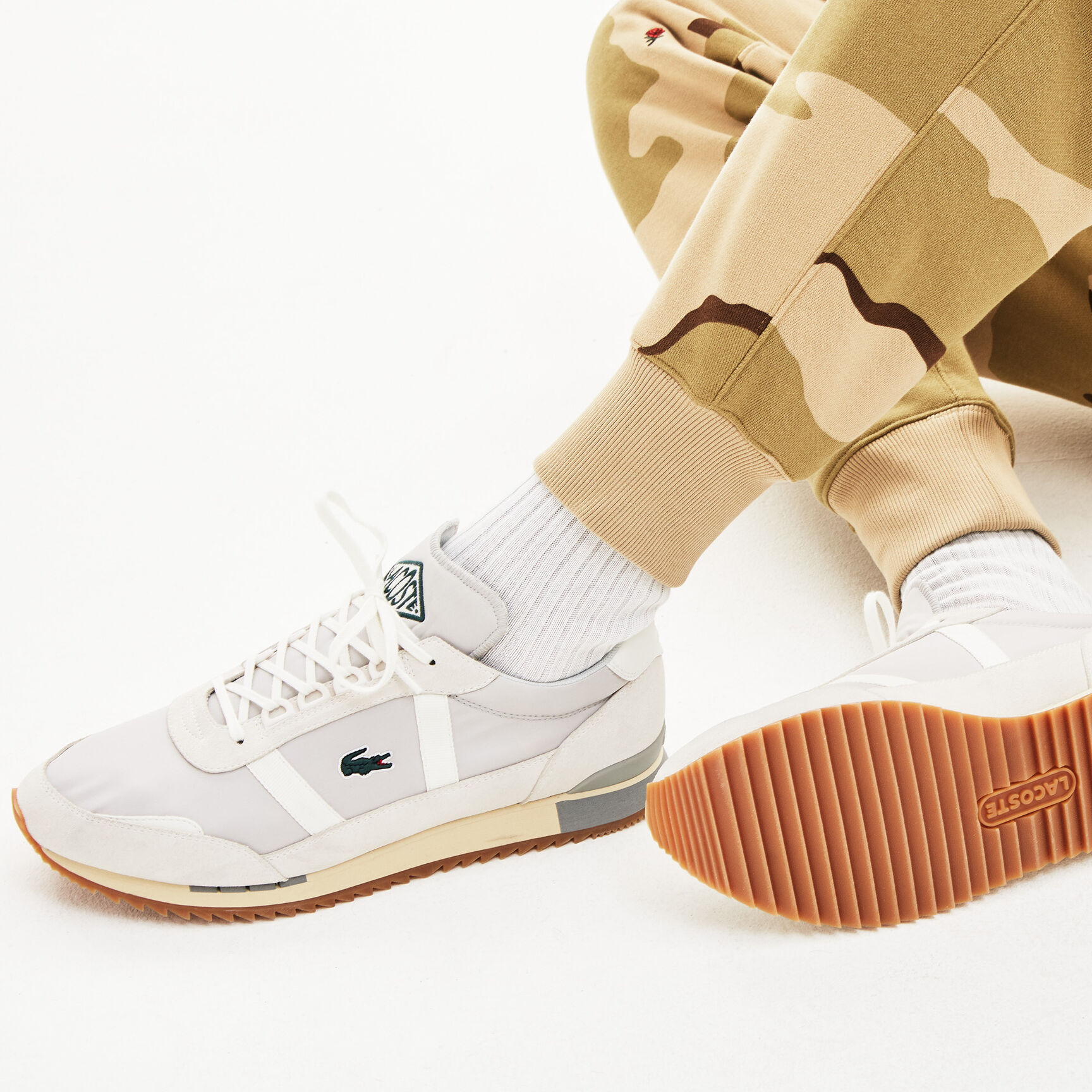 Men&rsquo;s Partner Retro Textile and Suede Trainers