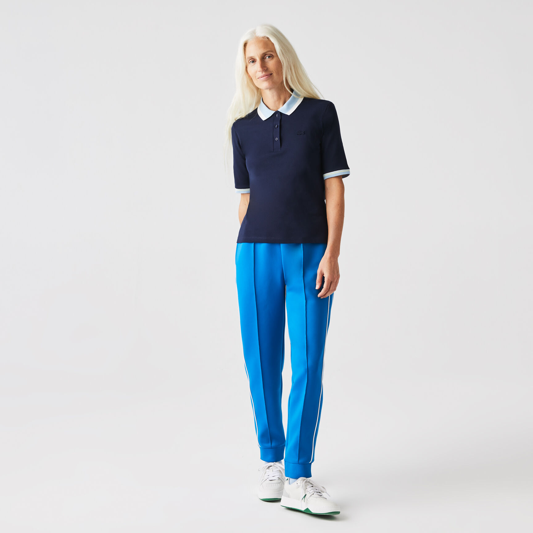 Women&rsquo;s Lacoste Slim Fit Colored Neck Stretch Cotton Piqu&eacute; Polo