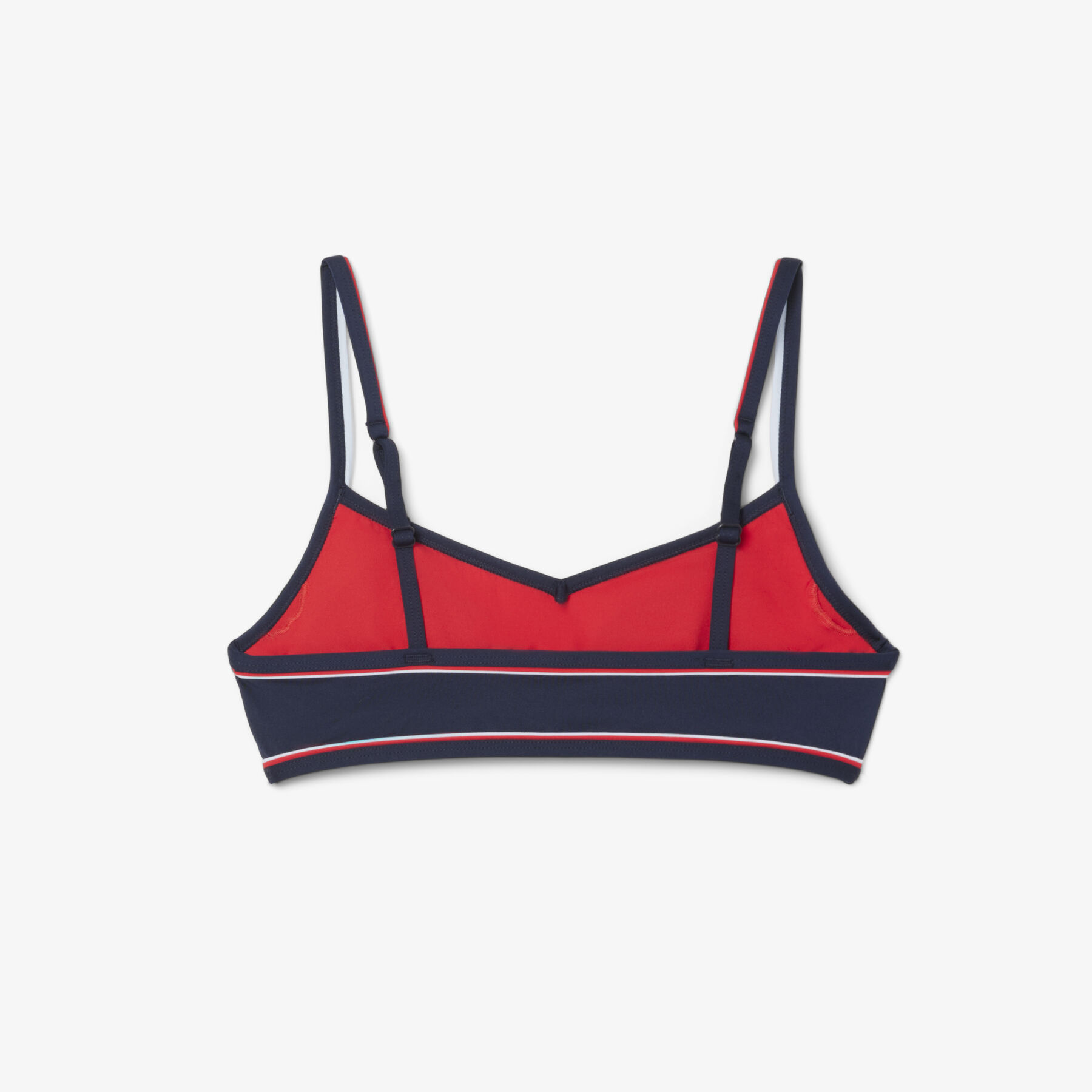 lacoste trim accent swim top