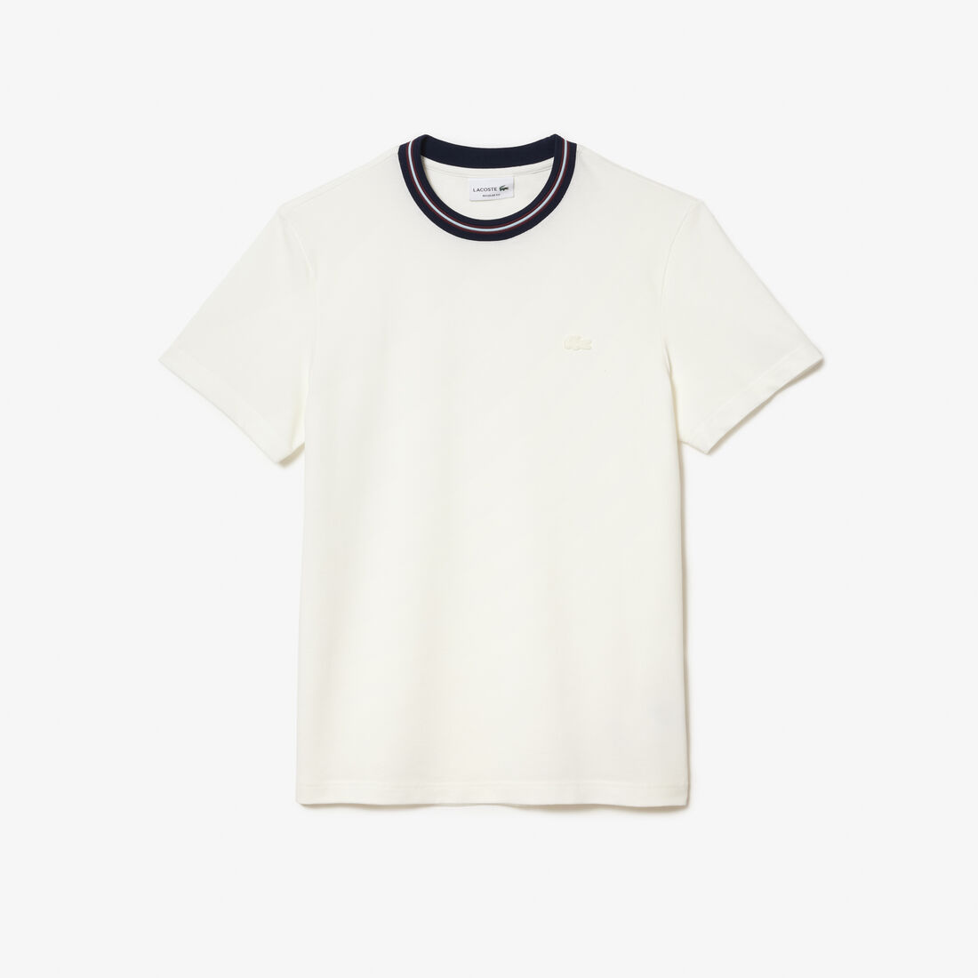 Stripe Collar Stretch Pique T-shirt Stripe Collar Stretch Pique T-shirt