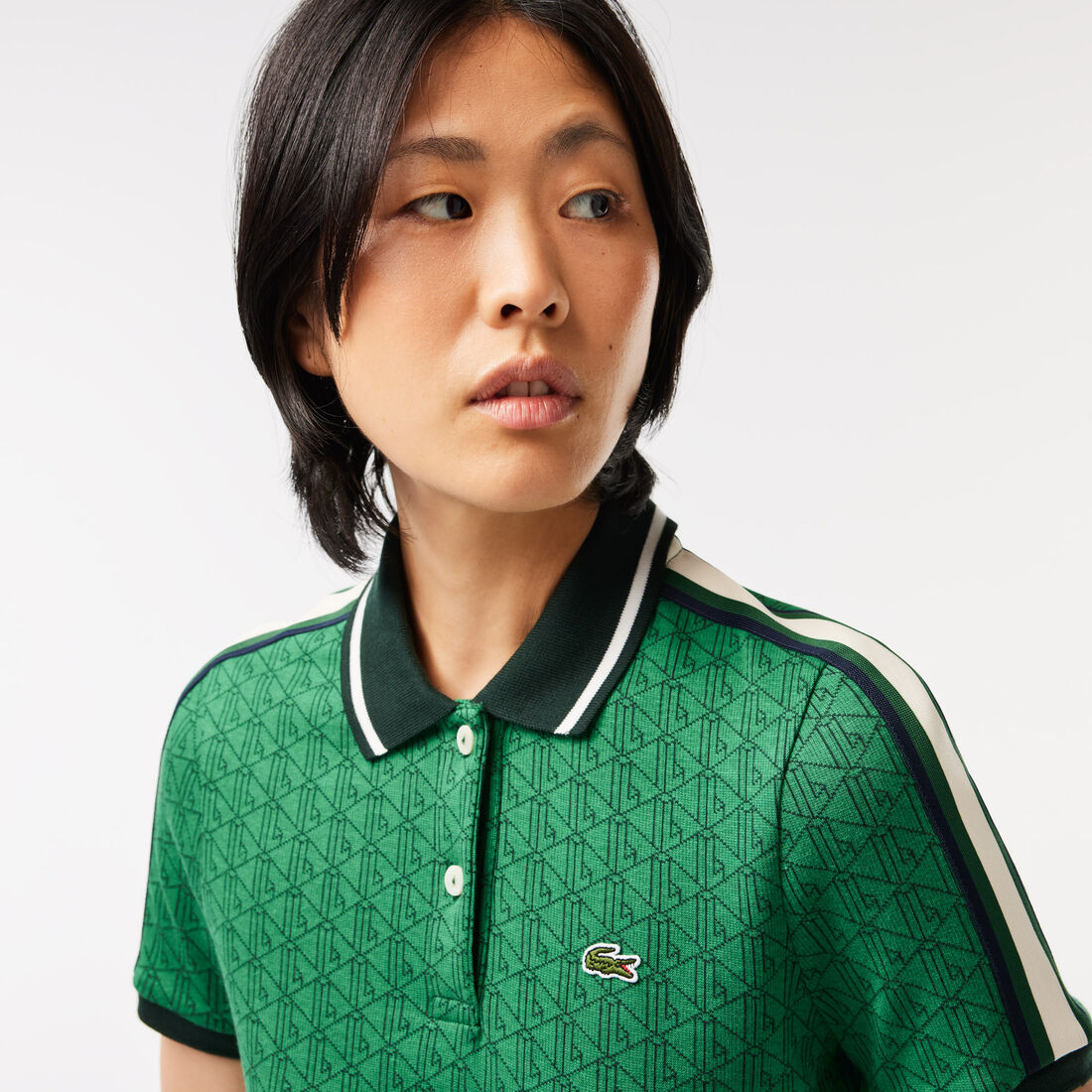 Slim Fit Lacoste Monogram Jacquard Polo Shirt Slim Fit Lacoste Monogram Jacquard Polo Shirt