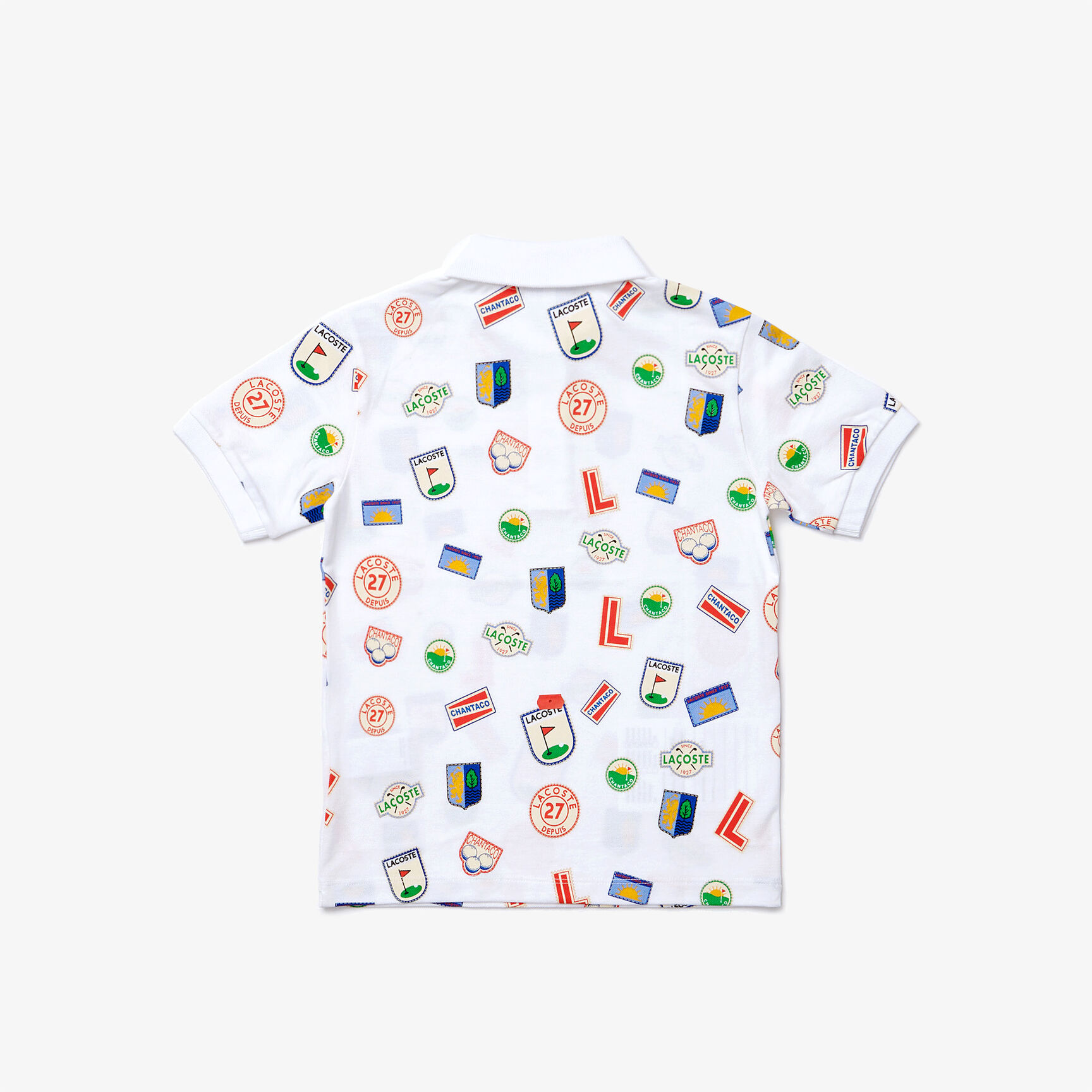 قميص بولو من بيكيه القطن للأولاد بطبعات شارة Lacoste قميص بولو من بيكيه القطن للأولاد بطبعات شارة Lacoste