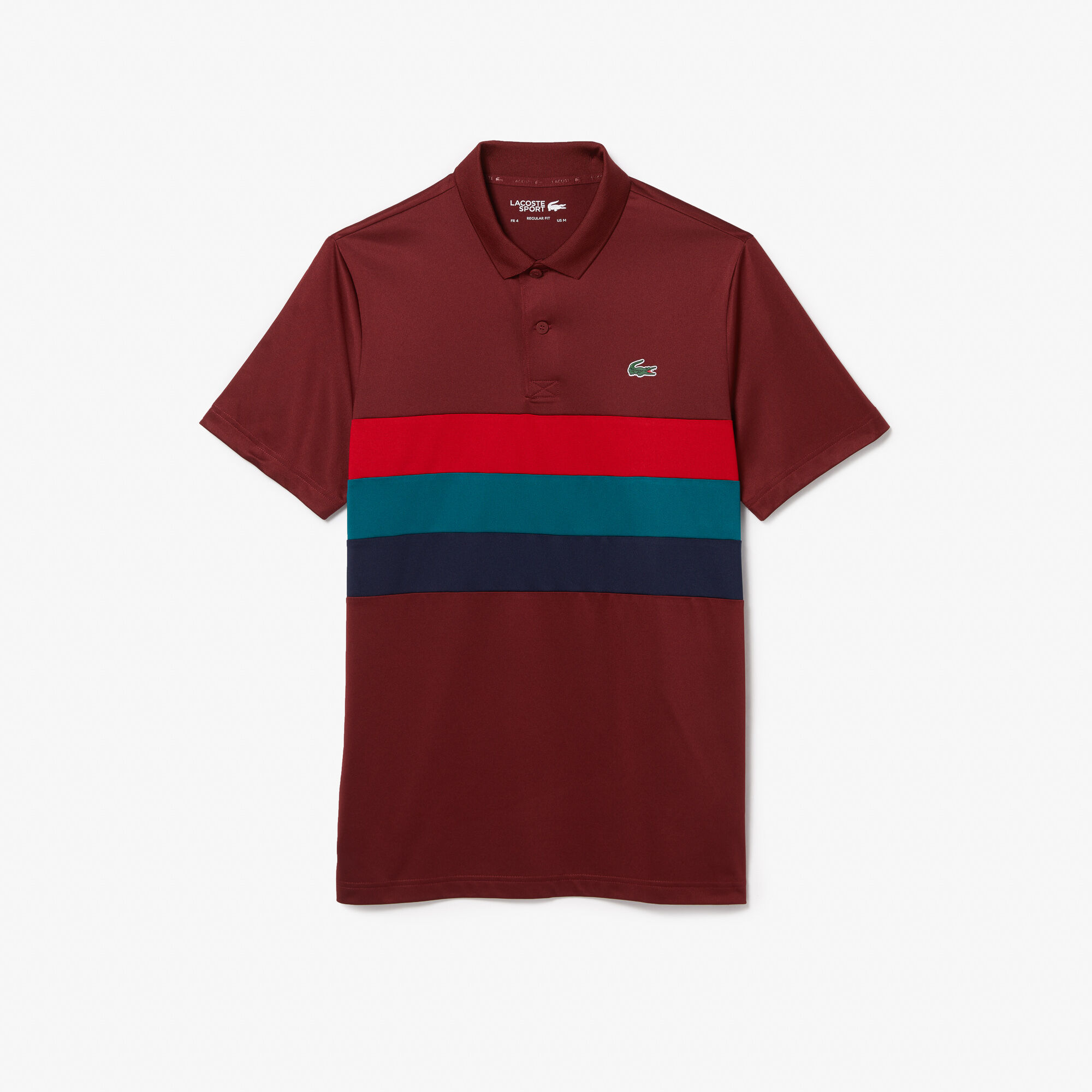 Buy Men s Lacoste SPORT Tricolor Stripe Golf Polo Shirt Lacoste SA