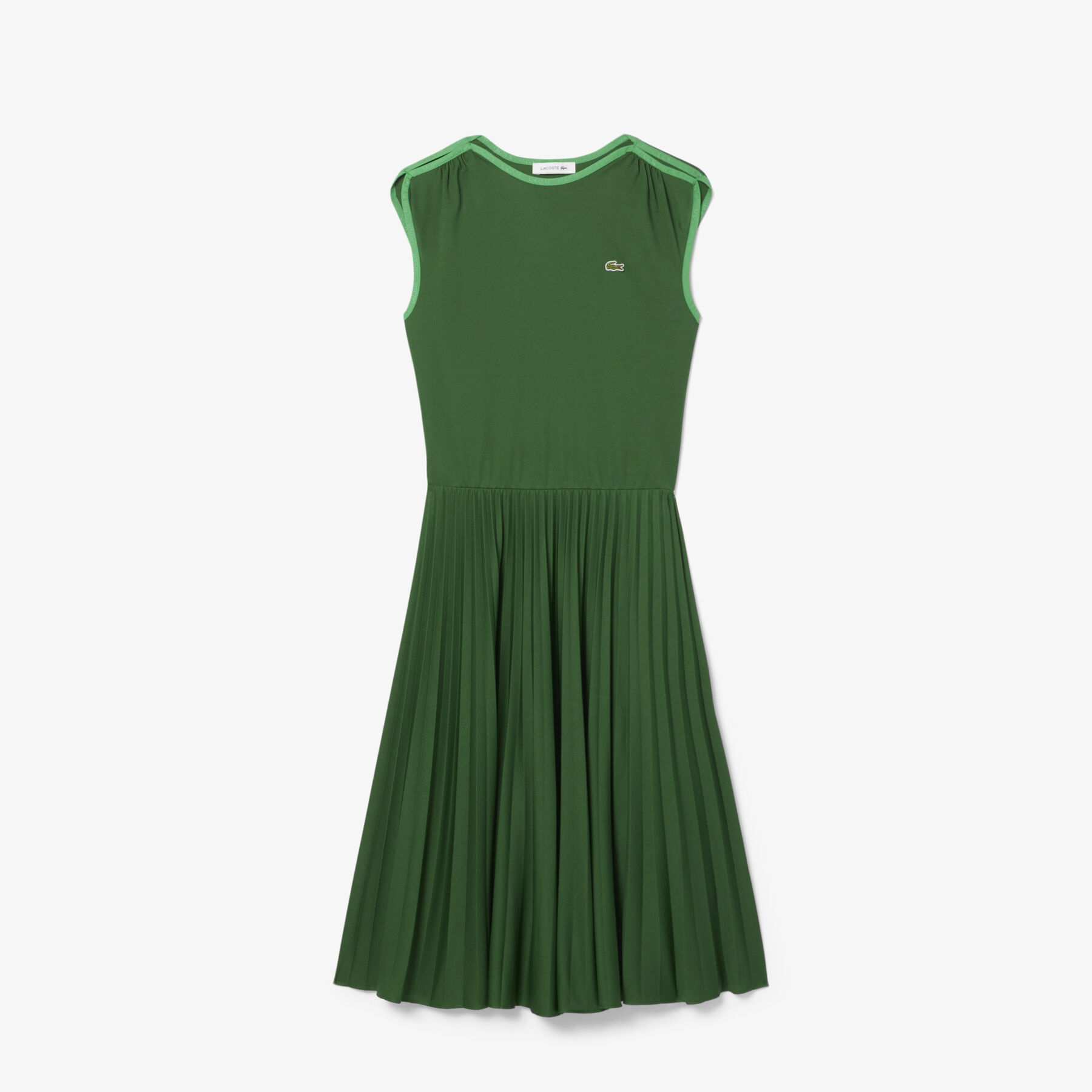 lacoste sleeveless pleated dress