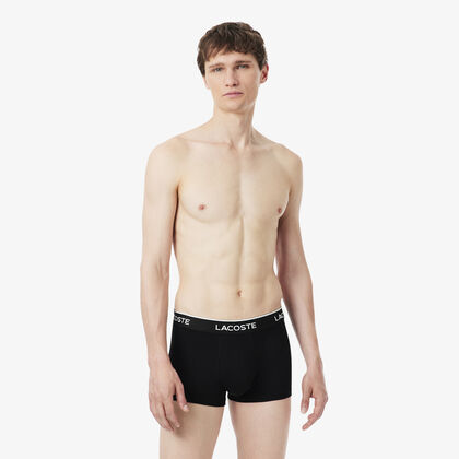 lacoste 3 pack stretch cotton trunks