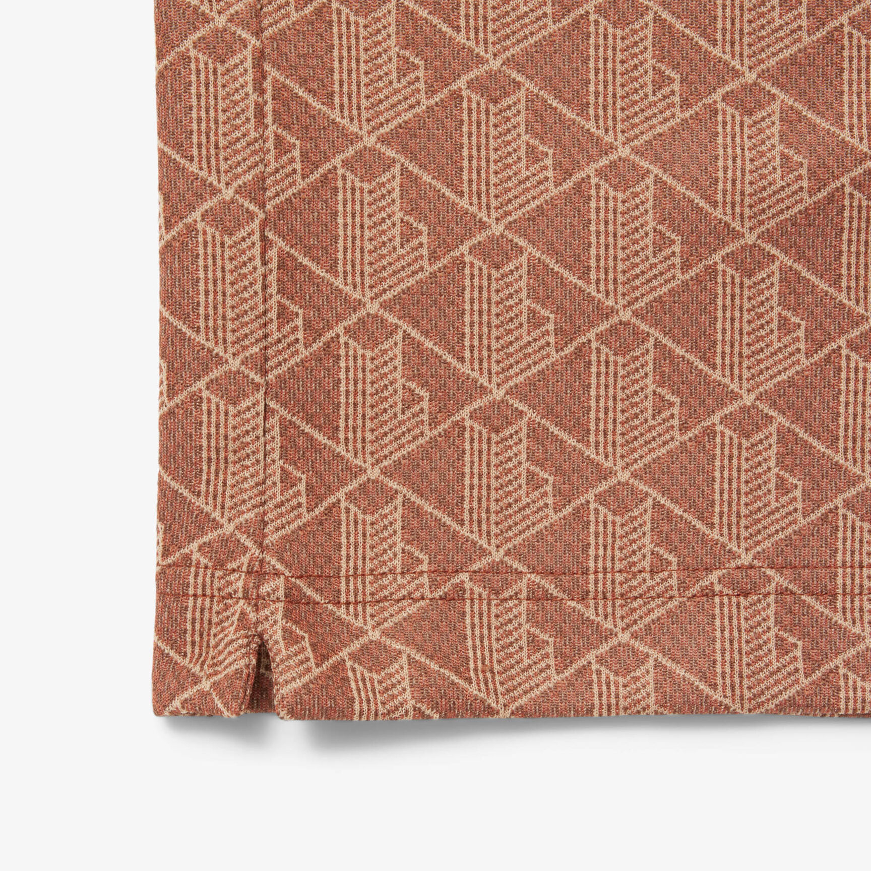 قميص بولو كلاسيكي بقصّة كلاسيكية من قماش الجاكار أحادي اللون قميص بولو كلاسيكي بقصّة كلاسيكية من قماش الجاكار أحادي اللون