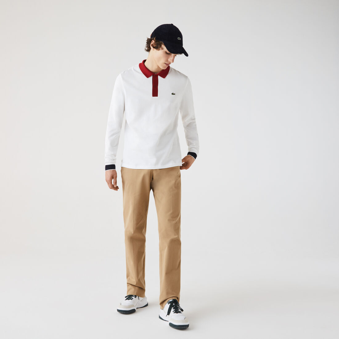 تيشيرت بولو لاكوست بقصة عادية للرجال مجموعة Made in France تيشيرت بولو لاكوست بقصة عادية للرجال مجموعة Made in France