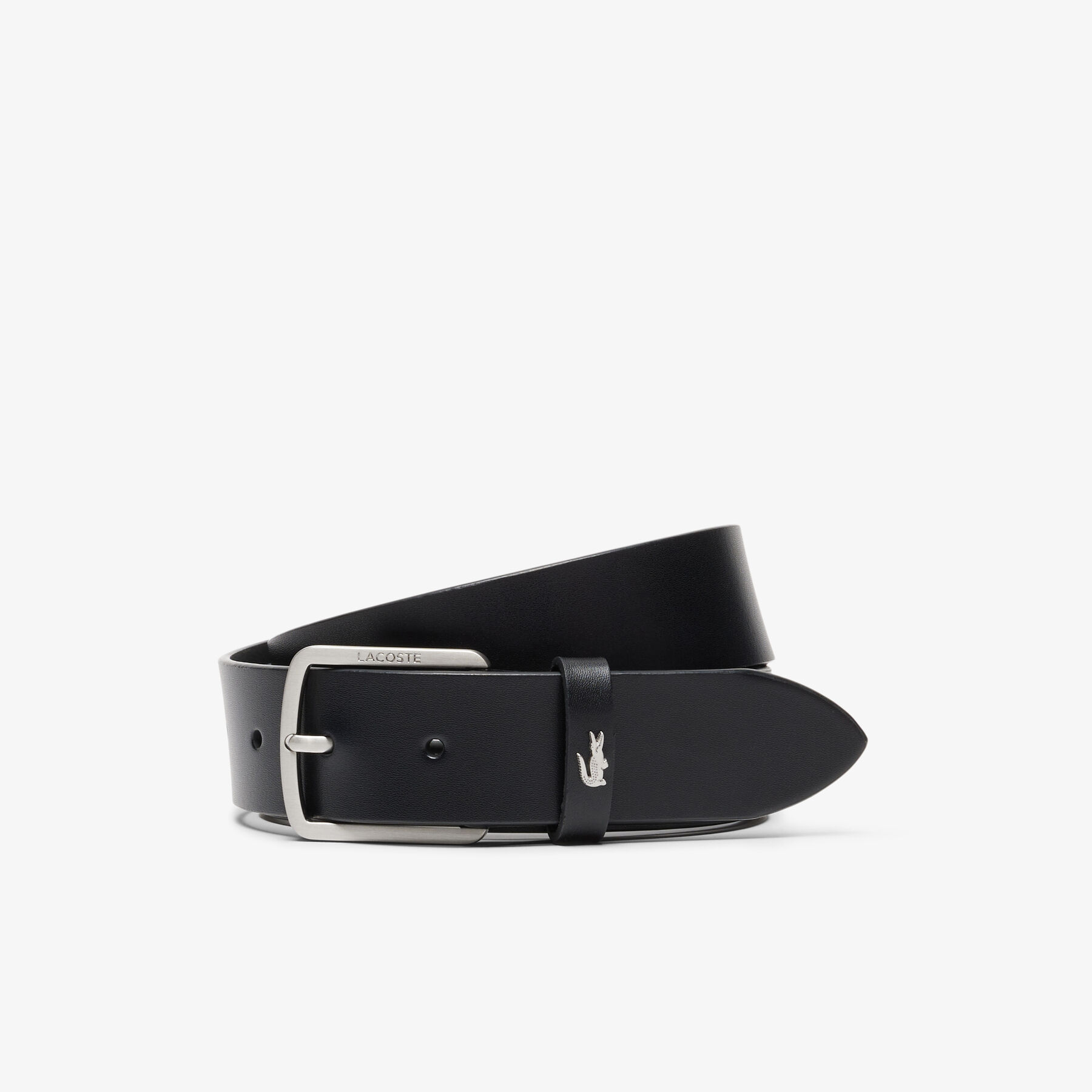 lacoste smooth leather belt