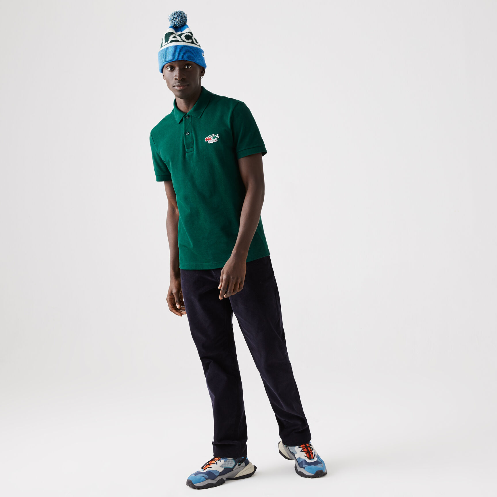 Men&rsquo;s Lacoste Regular Fit Crocodiles Organic Cotton Polo