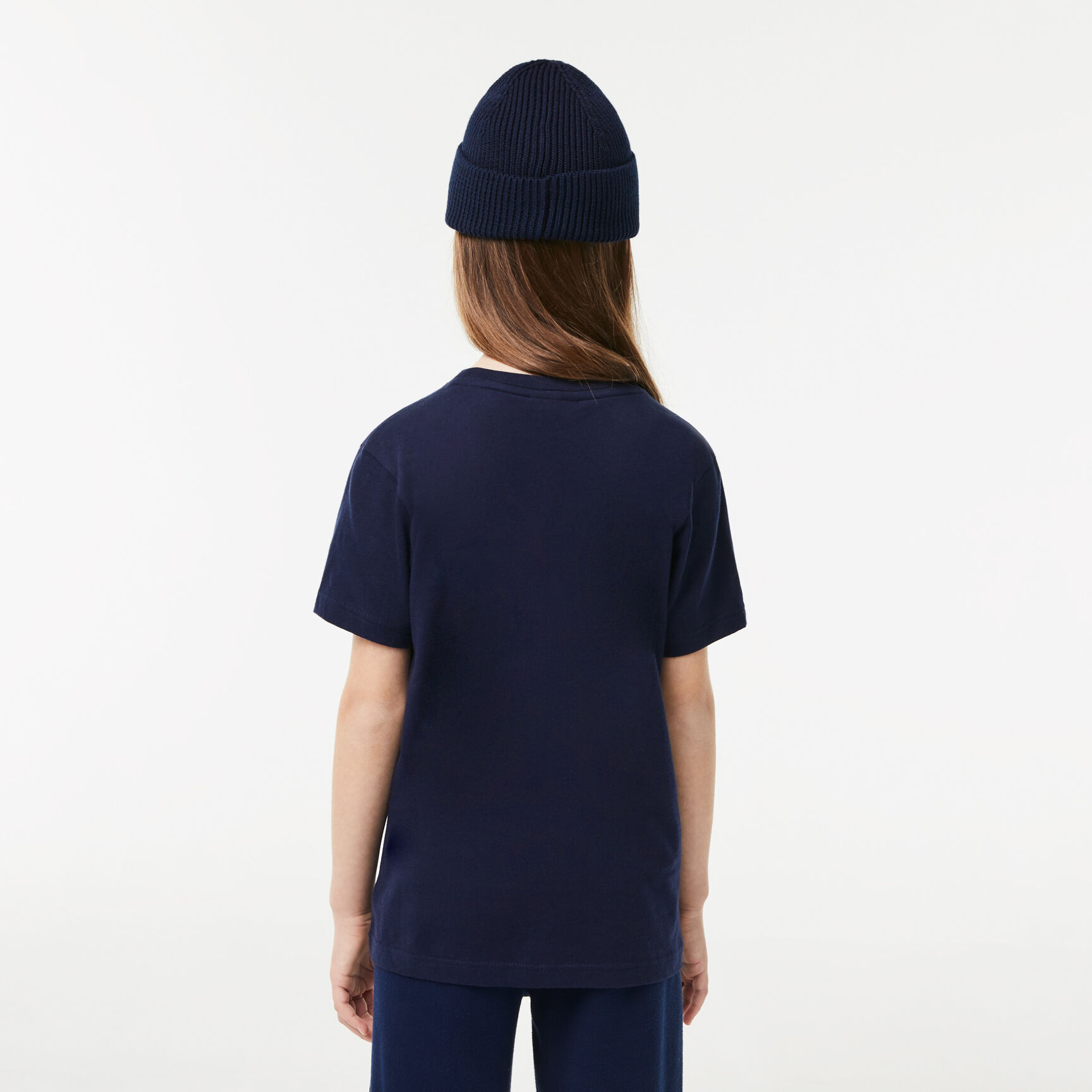 تيشيرت قطن جيرسيه بفتحة رقبة مستديرة للأطفال