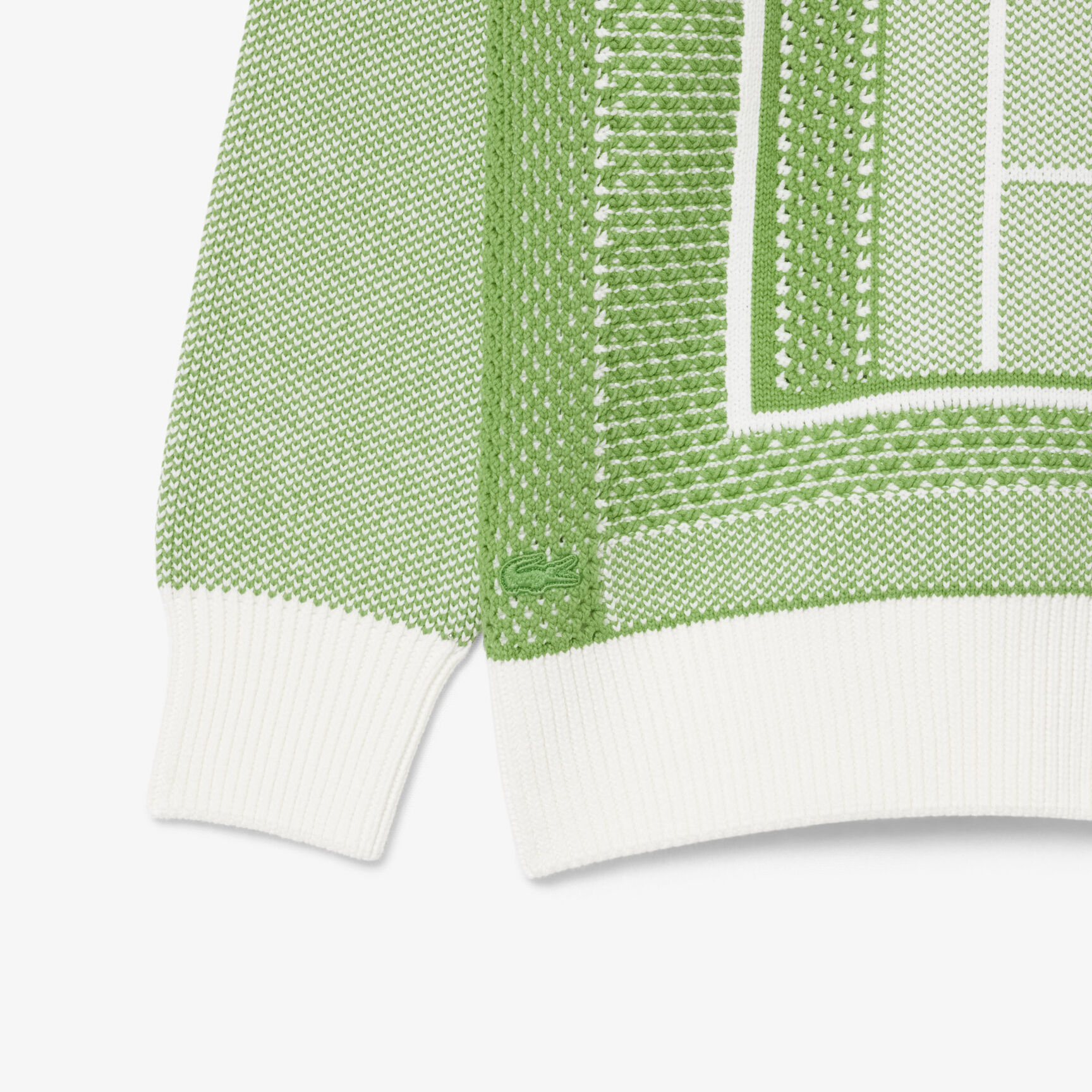 Tennis Court Graphic Jacquard Sweater