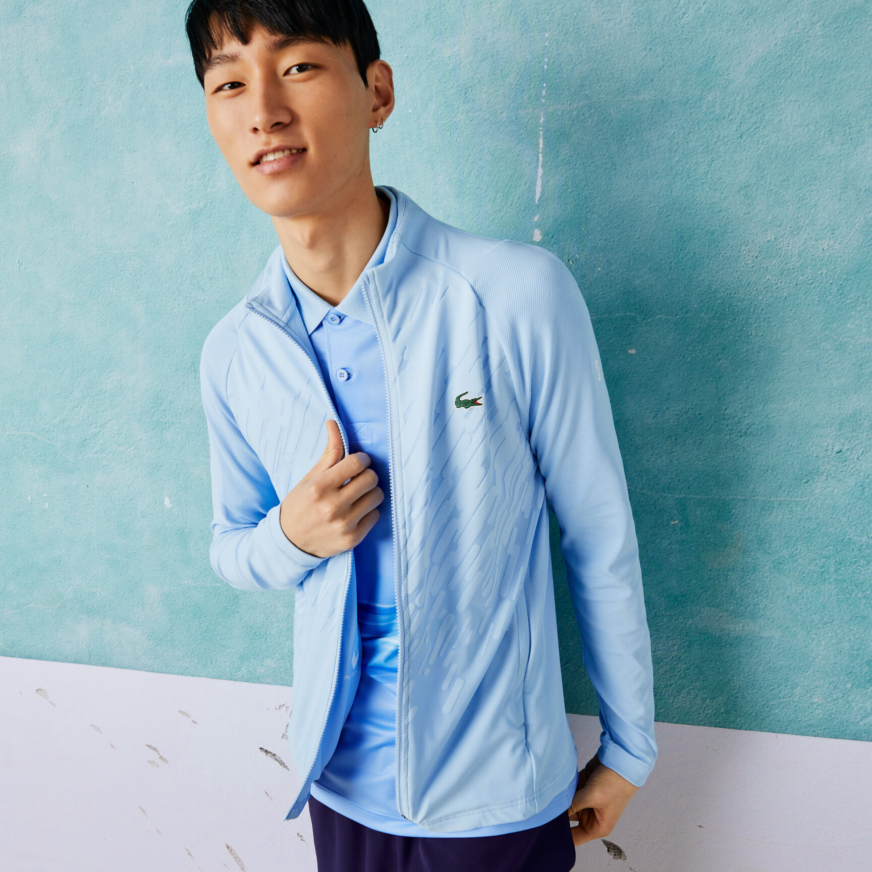 جاكيت معالج بسحّاب للرجال مجموعة Lacoste SPORT x Novak Djokovic جاكيت معالج بسحّاب للرجال مجموعة Lacoste SPORT x Novak Djokovic