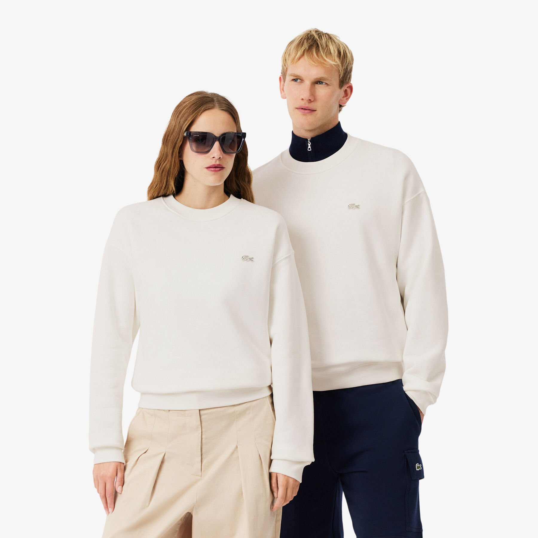 Loose Fit Heavy Fleece Sweatshirt lacoste loose fit heavy fleece sweatshirt