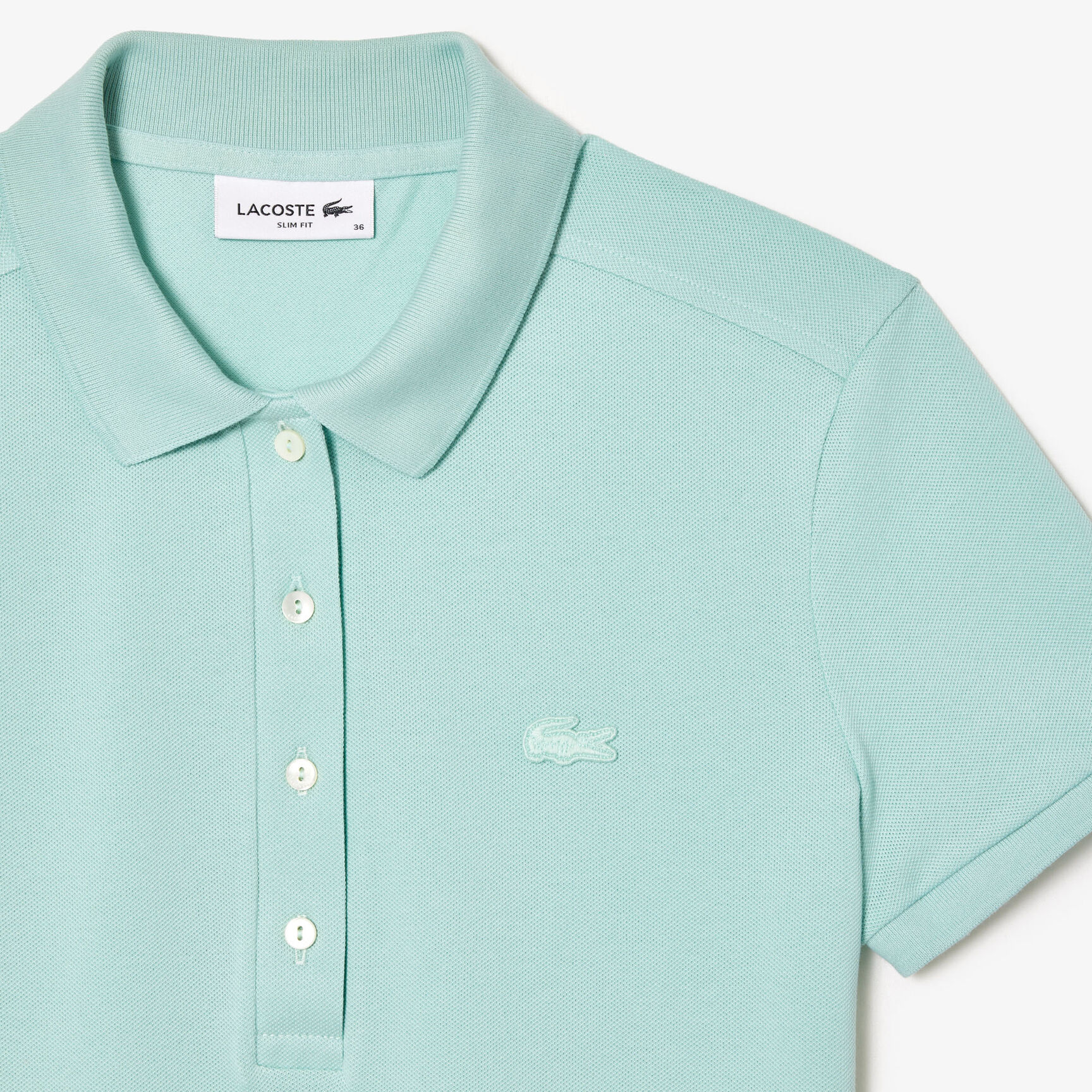 تيشيرت بولو L.12.D بقصة ضيقة من قماش بيتي بيكيه المطاطي تيشيرت بولو L.12.D بقصة ضيقة من قماش بيتي بيكيه المطاطي