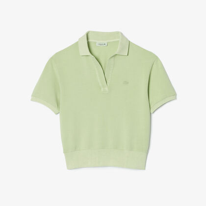 Natural Dyed Cotton Pique Polo Shirt