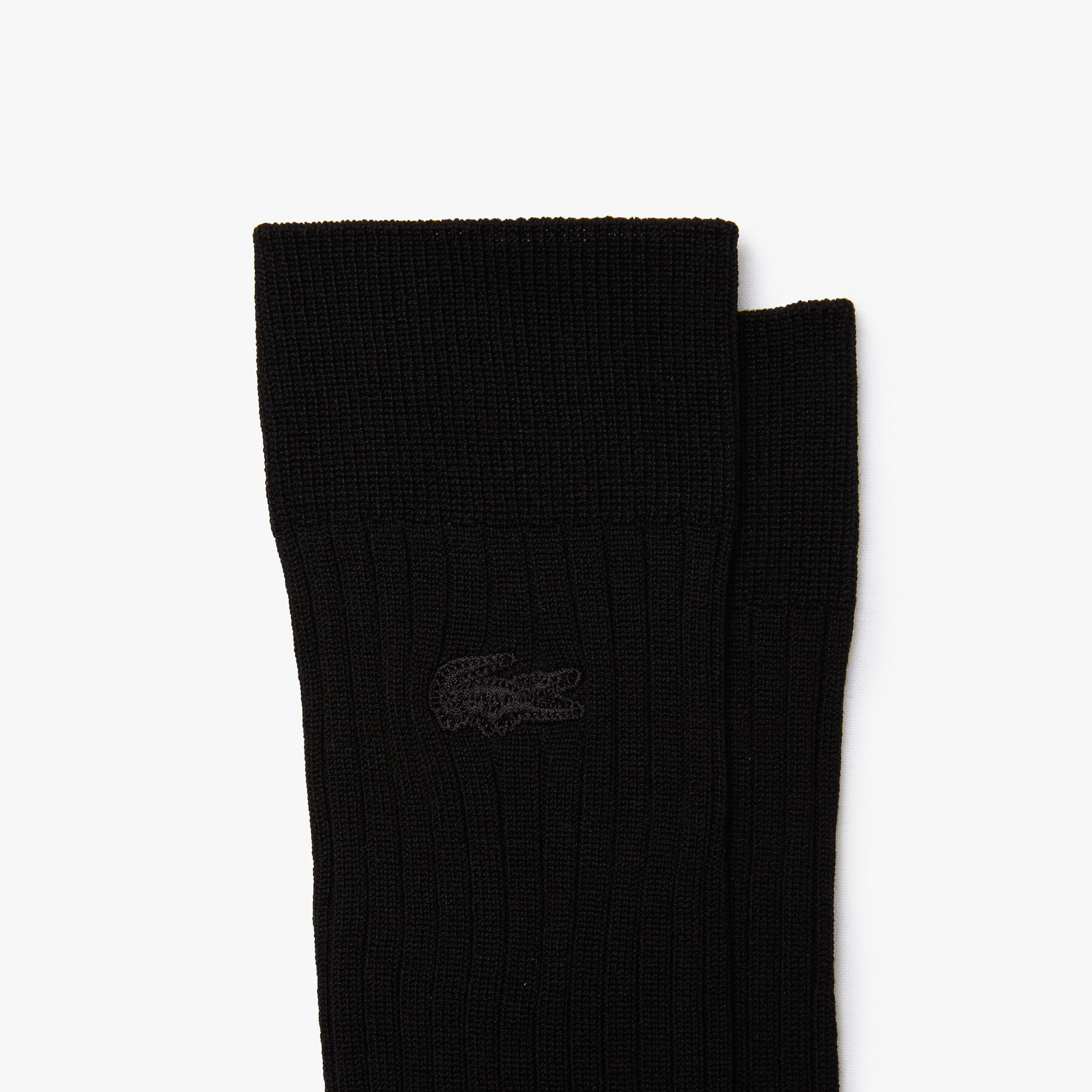 lacoste unisex high cut ribbed cotton socks two pack