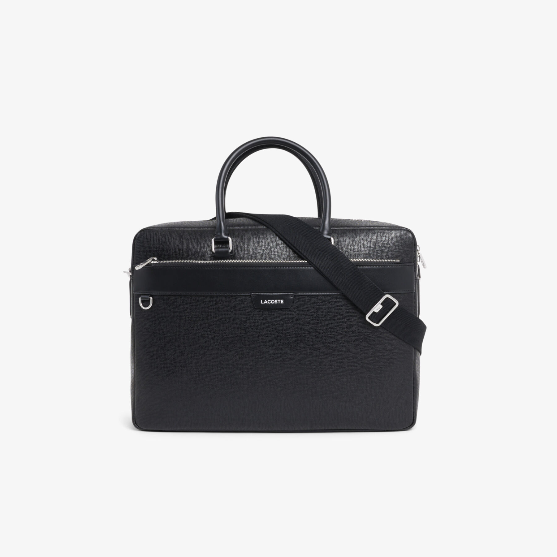 lacoste ossian leather laptop bag