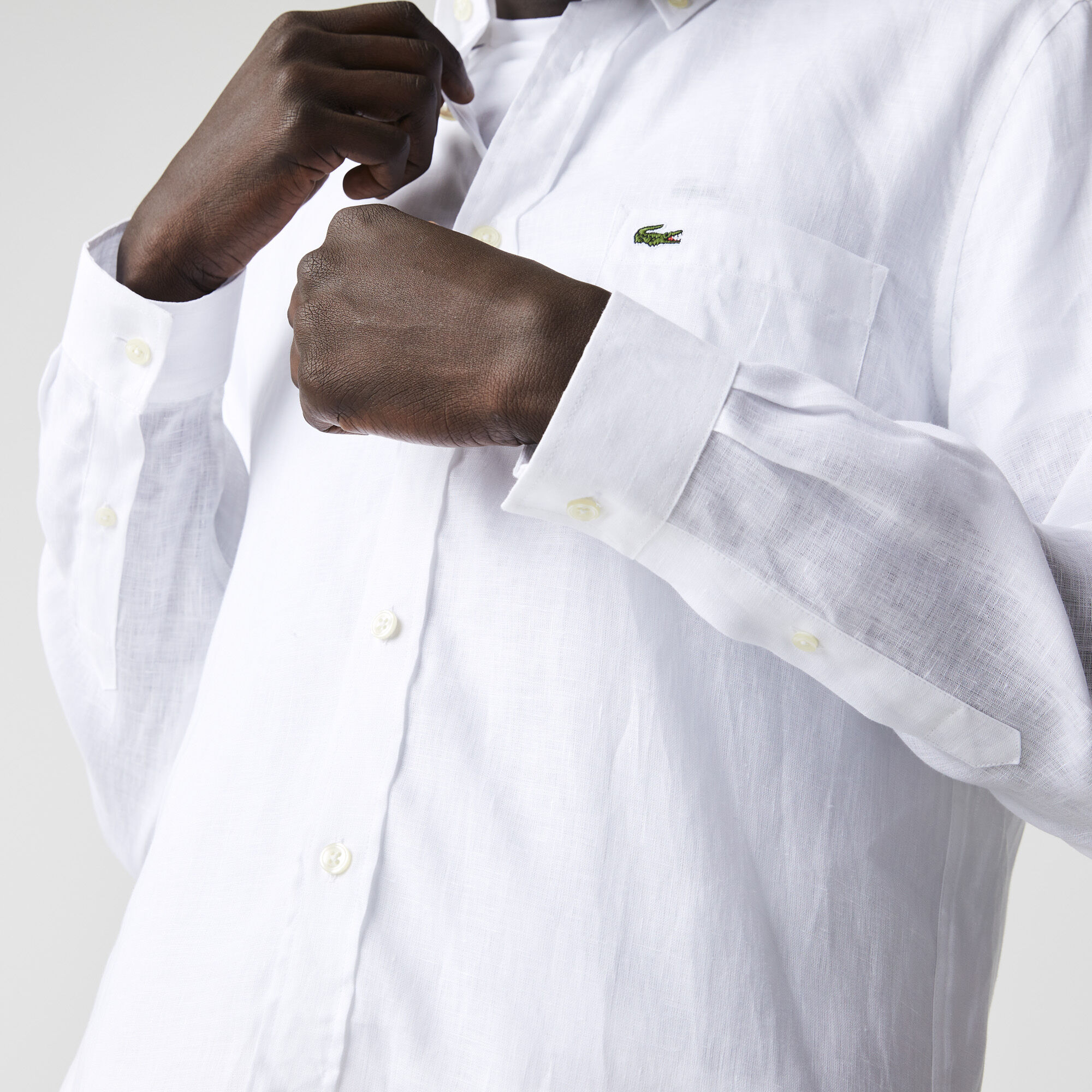Men's Regular Fit Linen Shirt | Lacoste SA