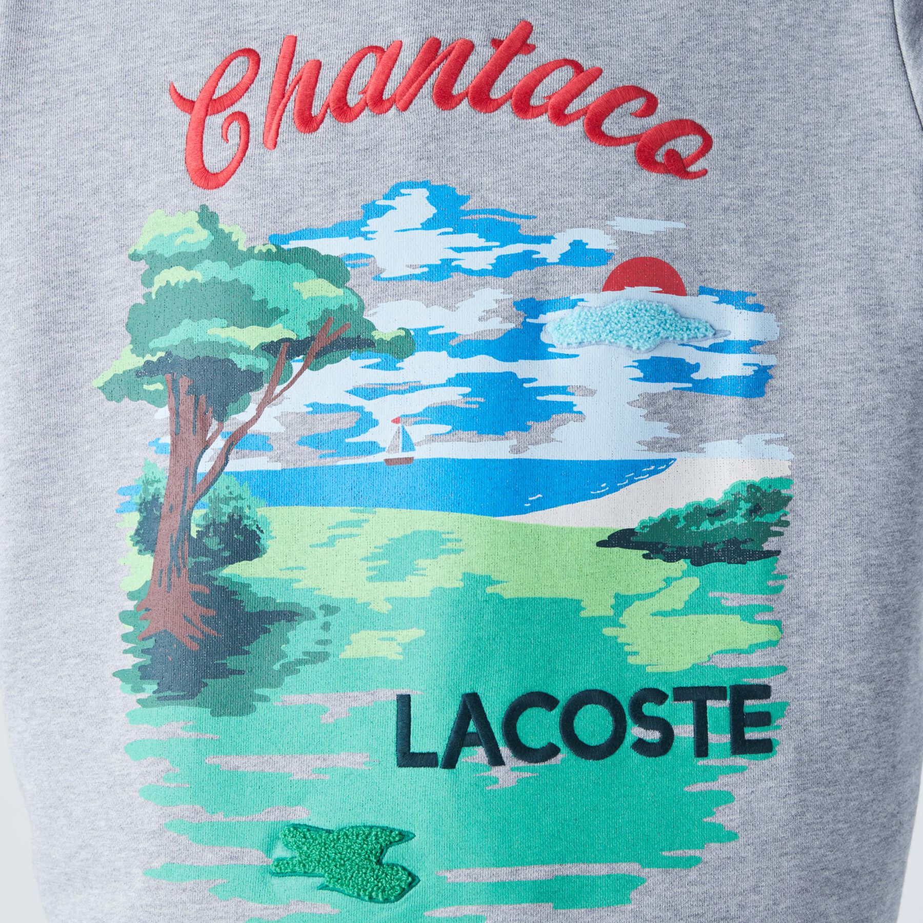 Men’s Crew Neck Landscape Print Fleece Sweatshirt lacoste men s crew neck landscape print fleece sweatshirt