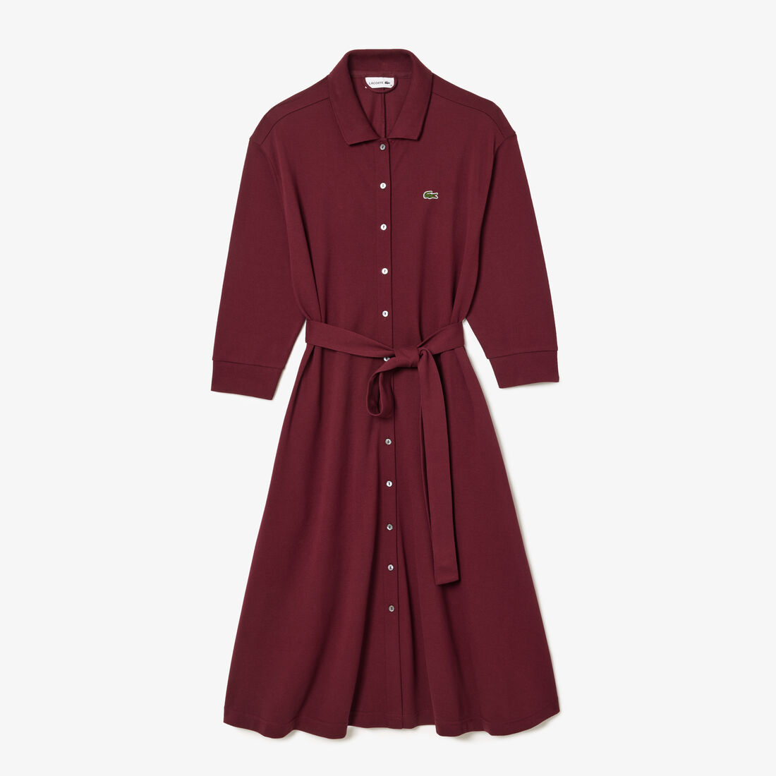 3/4 Sleeve Cotton Pique Polo Dress 3/4 Sleeve Cotton Pique Polo Dress