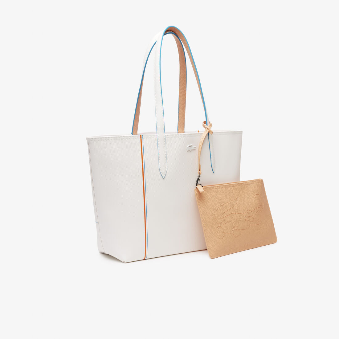 حقيبة يد لاكوست بحواف بلون مغاير ووجهين للنساء مجموعة Anna حقيبة يد لاكوست بحواف بلون مغاير ووجهين للنساء مجموعة Anna