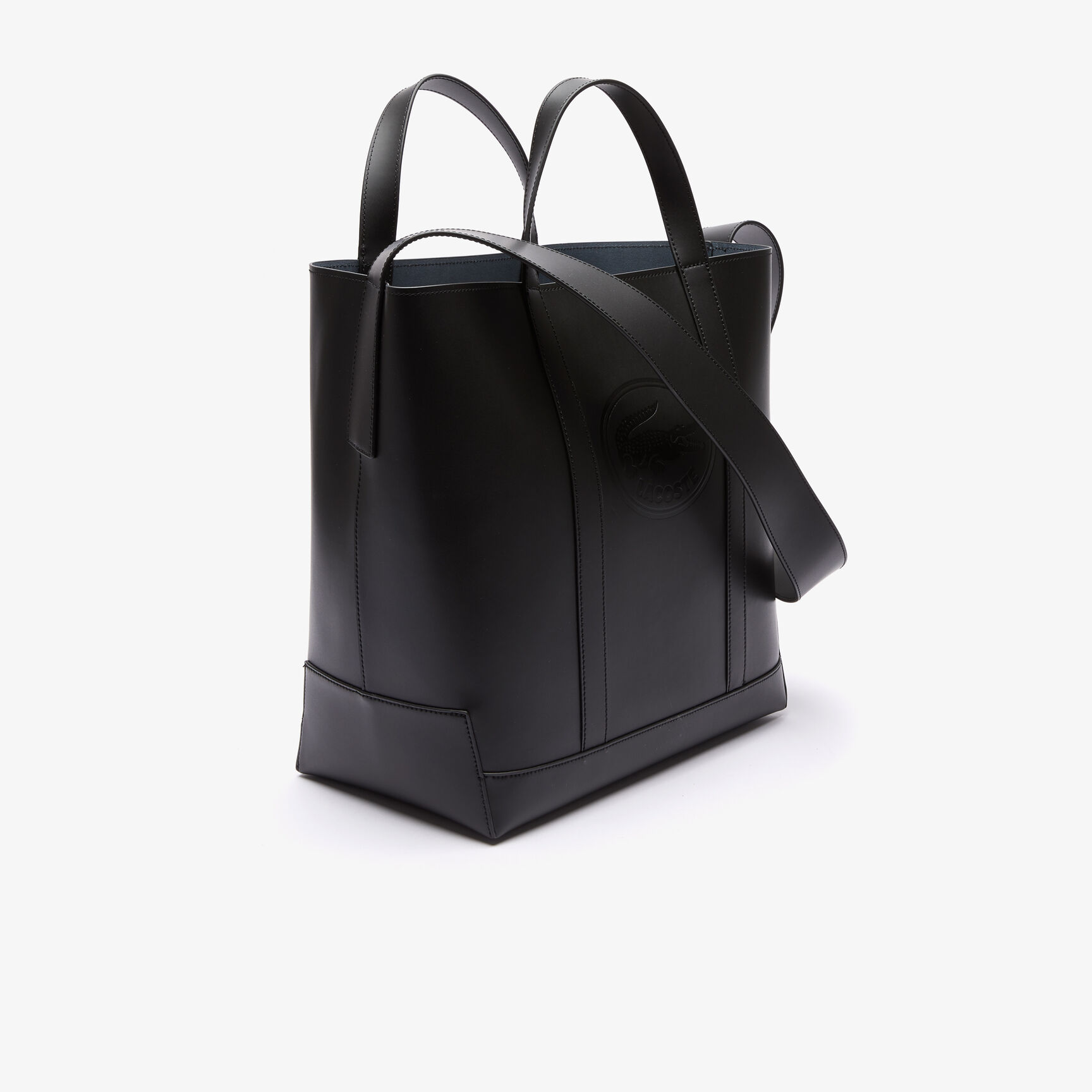 Women's L-Tote Embossed Badge Leather Shopper Bag