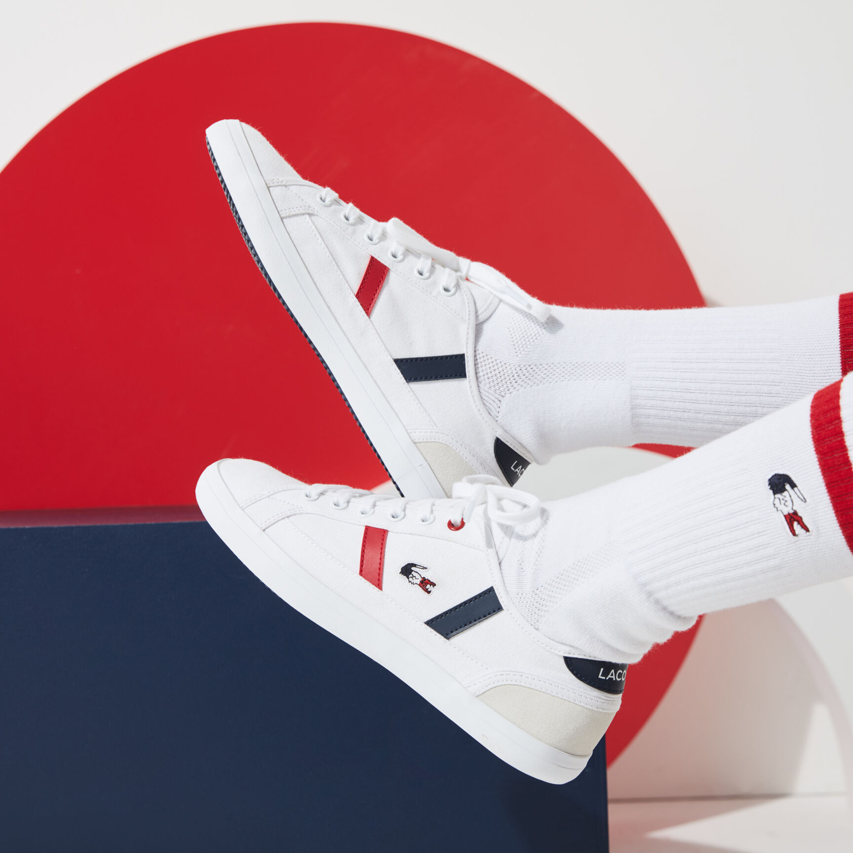 Women's Sideline Tricolore Leather Trainers