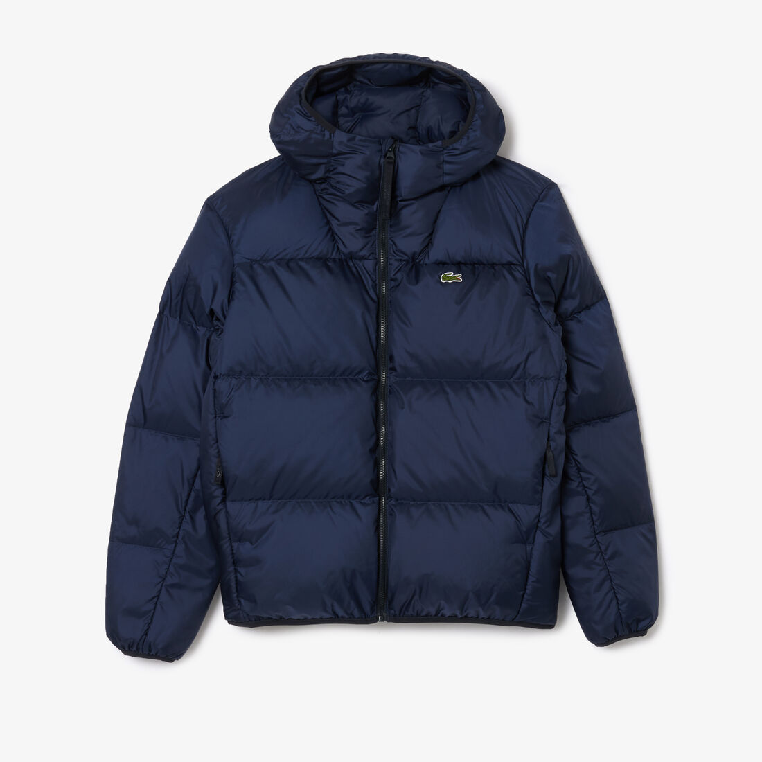 Short Water-Repellent Hooded Puffed Jacket