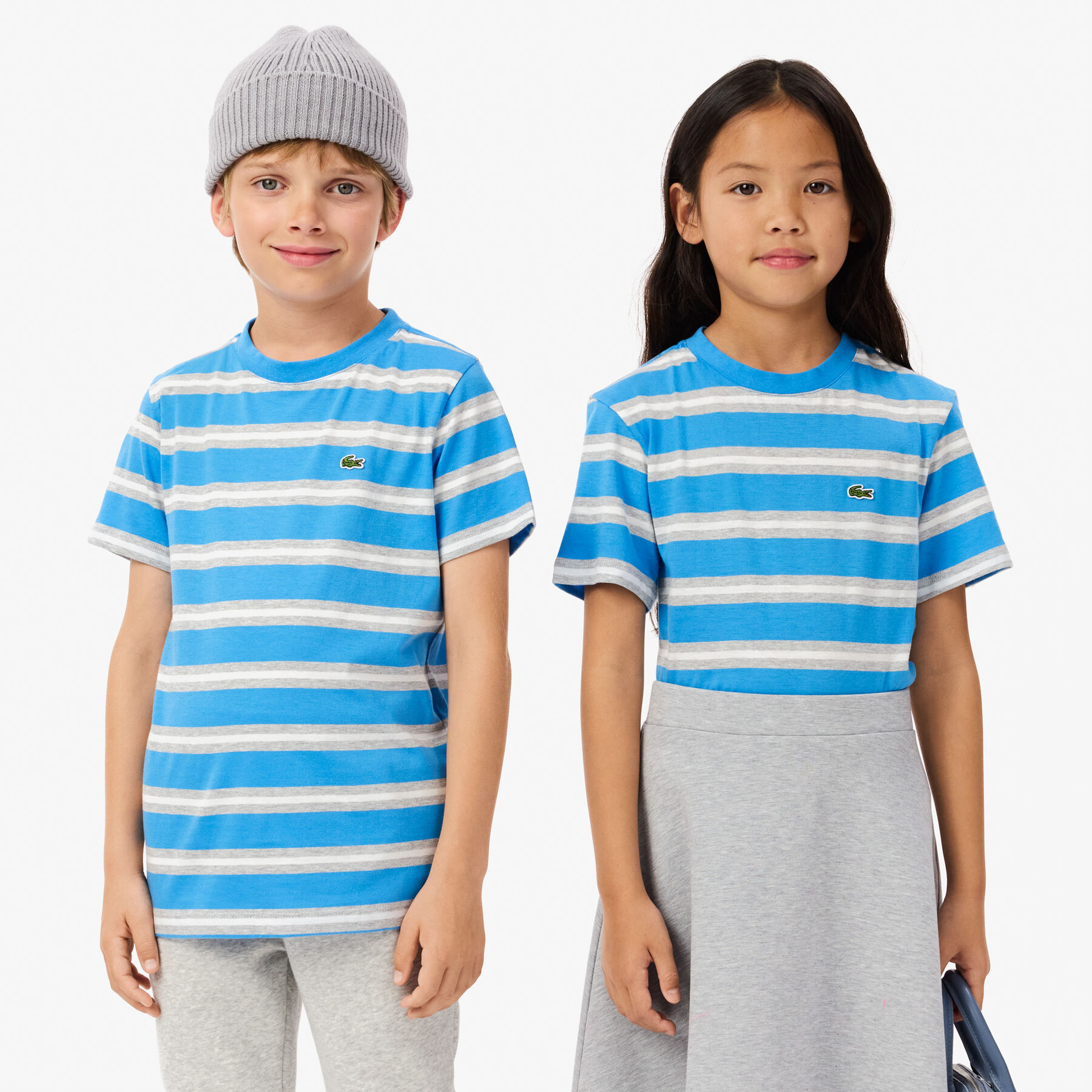 Kids' Lacoste Stripe Print Cotton Jersey T-shirt kids lacoste stripe print cotton jersey t shirt